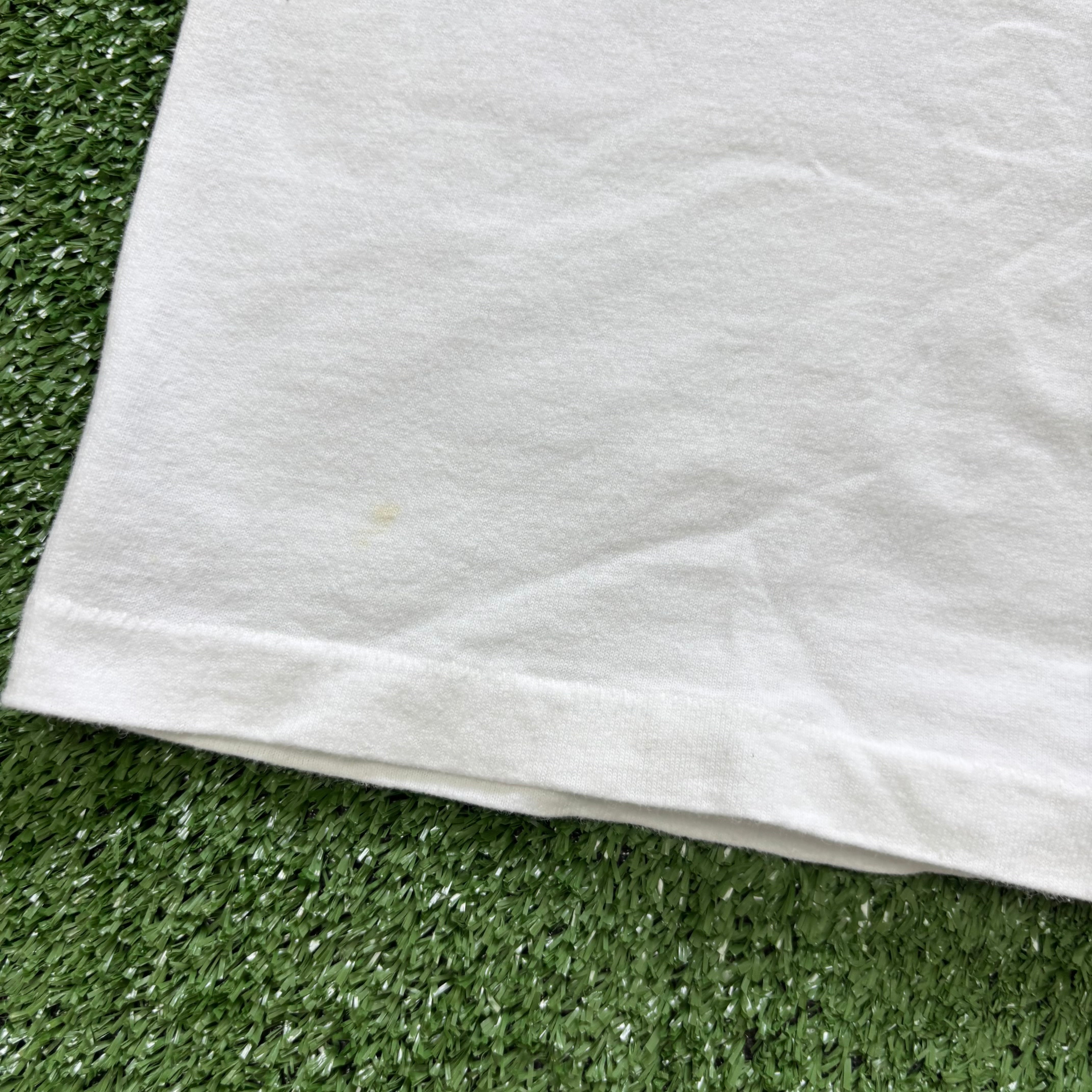 Vintage T Shirt Mens Large White Single Stitch Graphic Print 90s USA