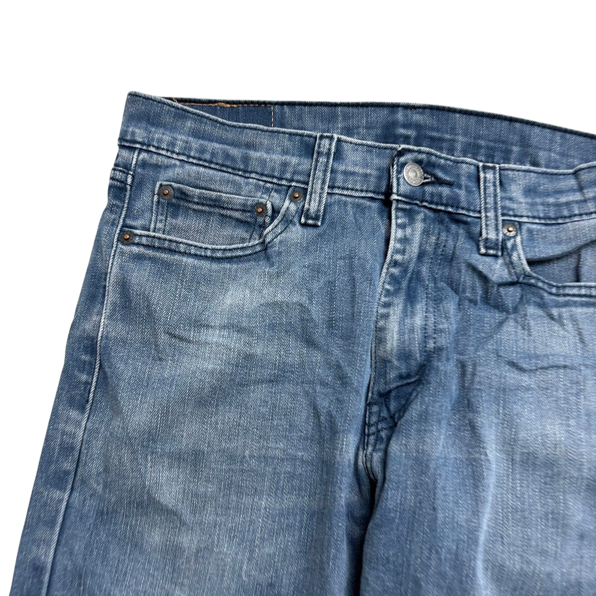 Levis 513 Jeans W31 L29 Mens Navy Blue Slim Straight Fit Stretch Denim