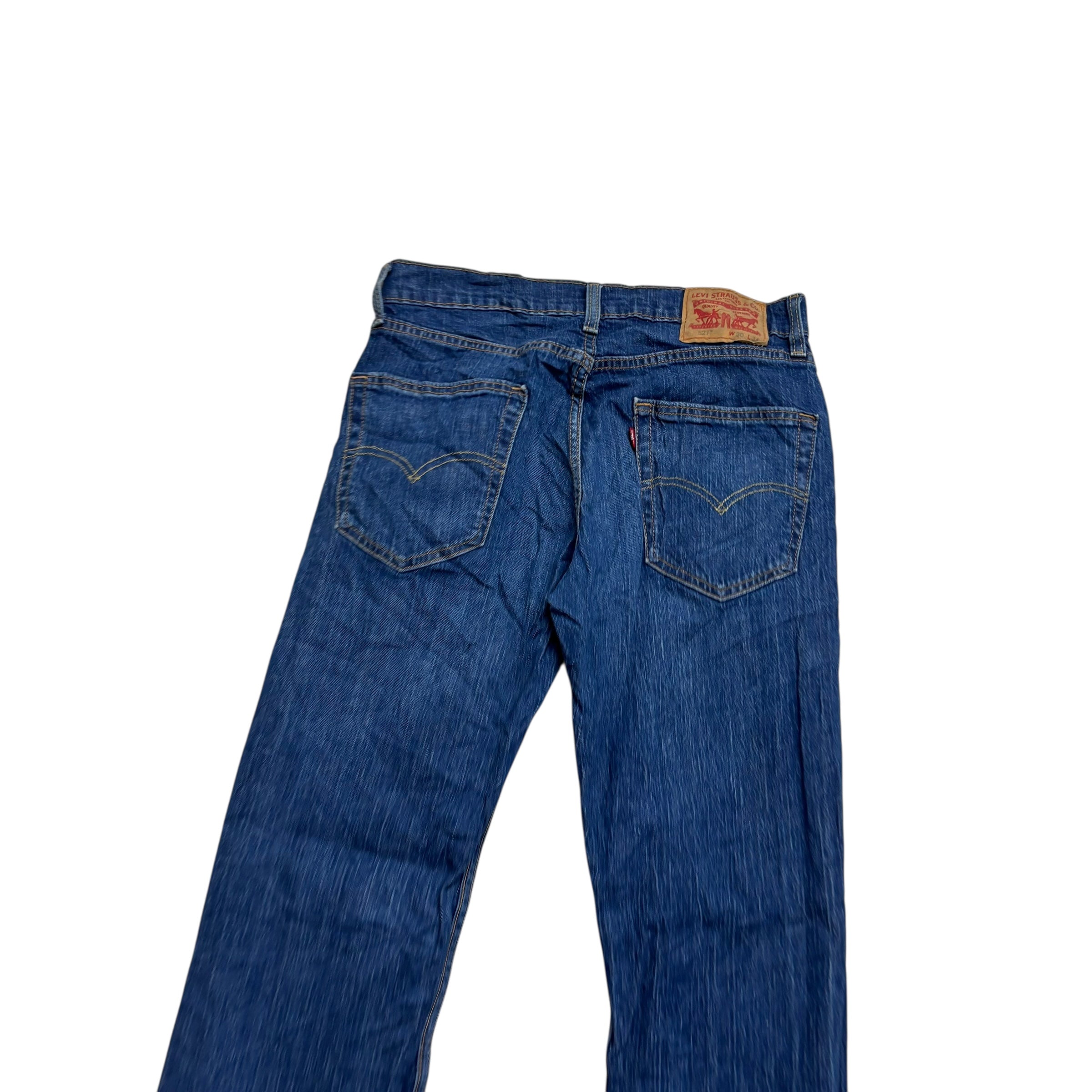 Levis 527 Jeans W30 L34 Mens Mid Blue Slim Bootcut Fit Stretch Denim (E)