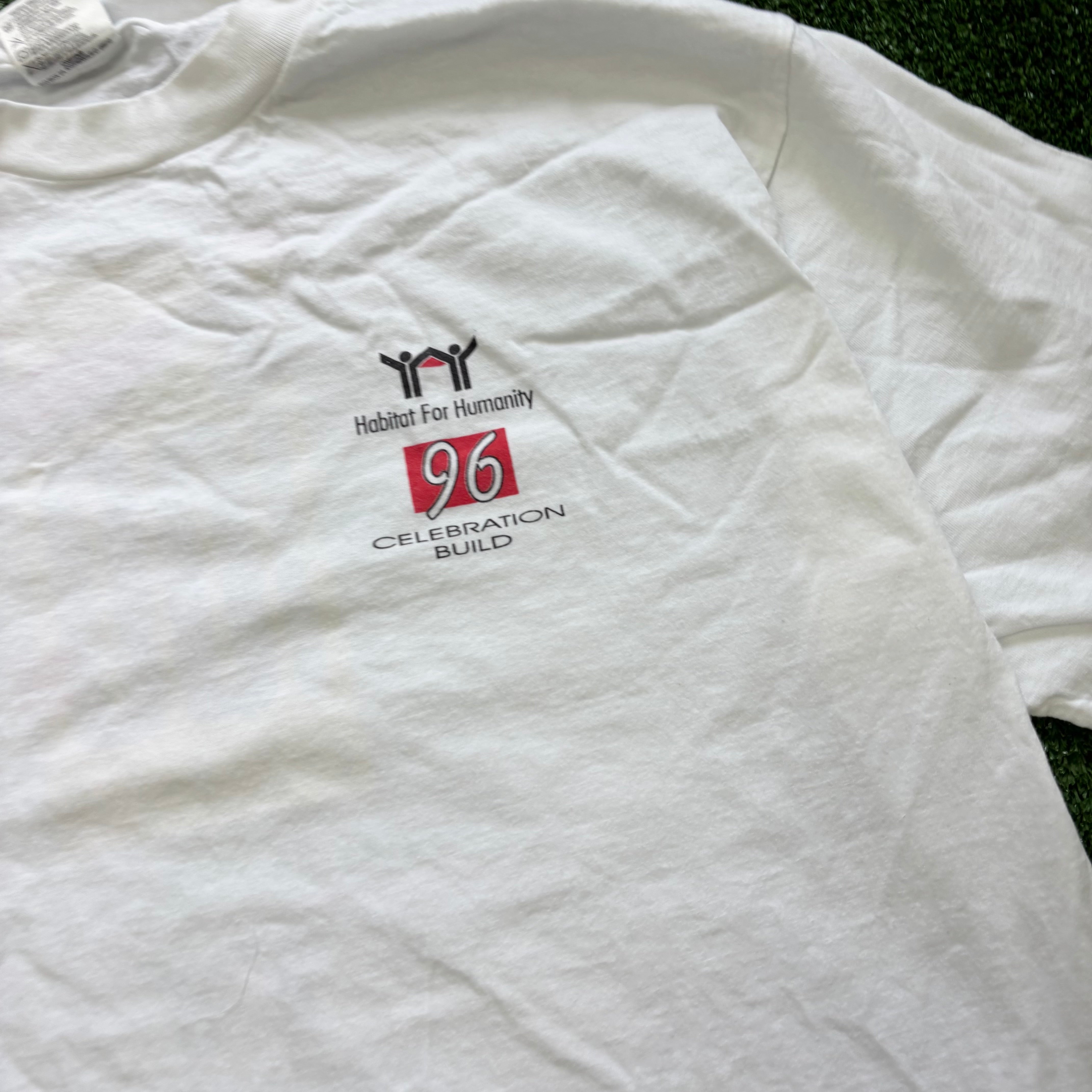 Vintage T Shirt Mens XL White Single Stitch Graphic Print 90s USA (E)