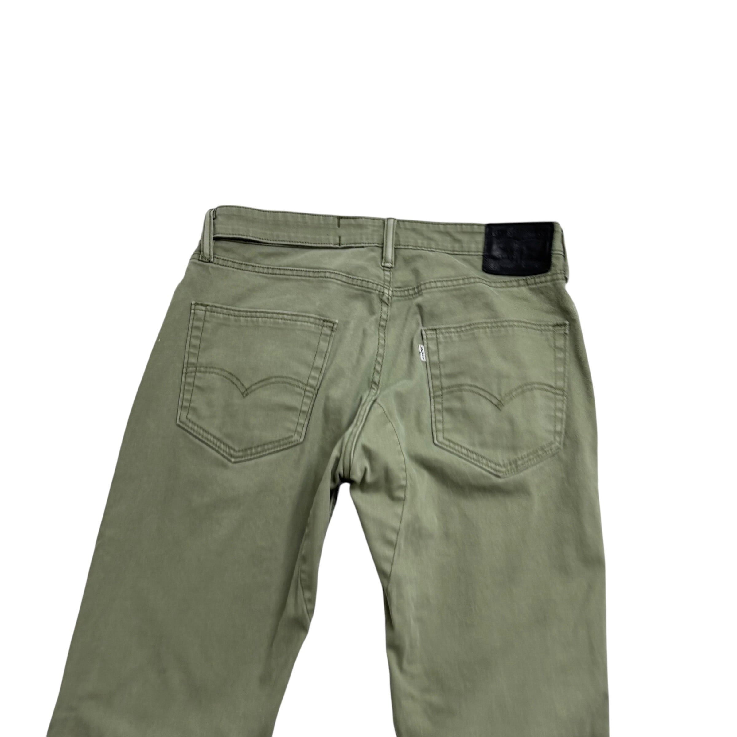 Levis 511 Commuter Trousers W32 L31 Mens Green Slim Fit Stretch Pants (E)