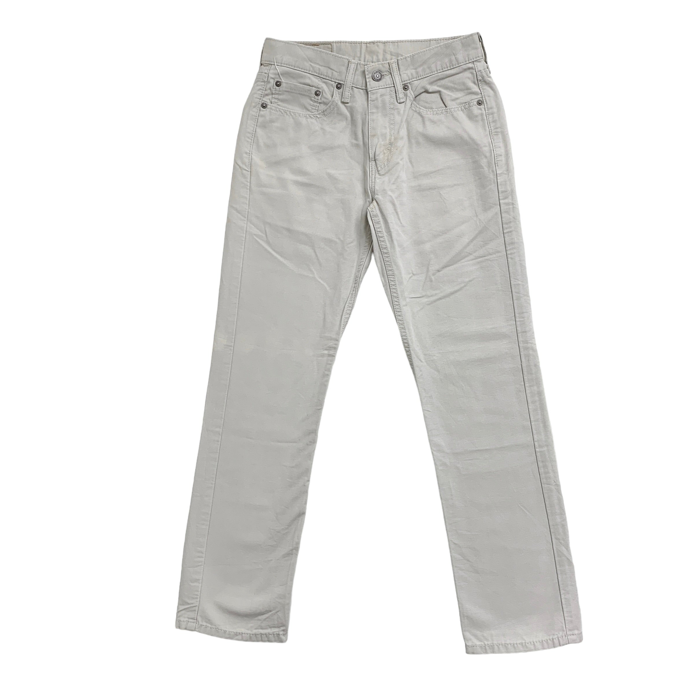 Levis 514 Trousers W28 L30 Mens Cream Regular Straight Fit Pants