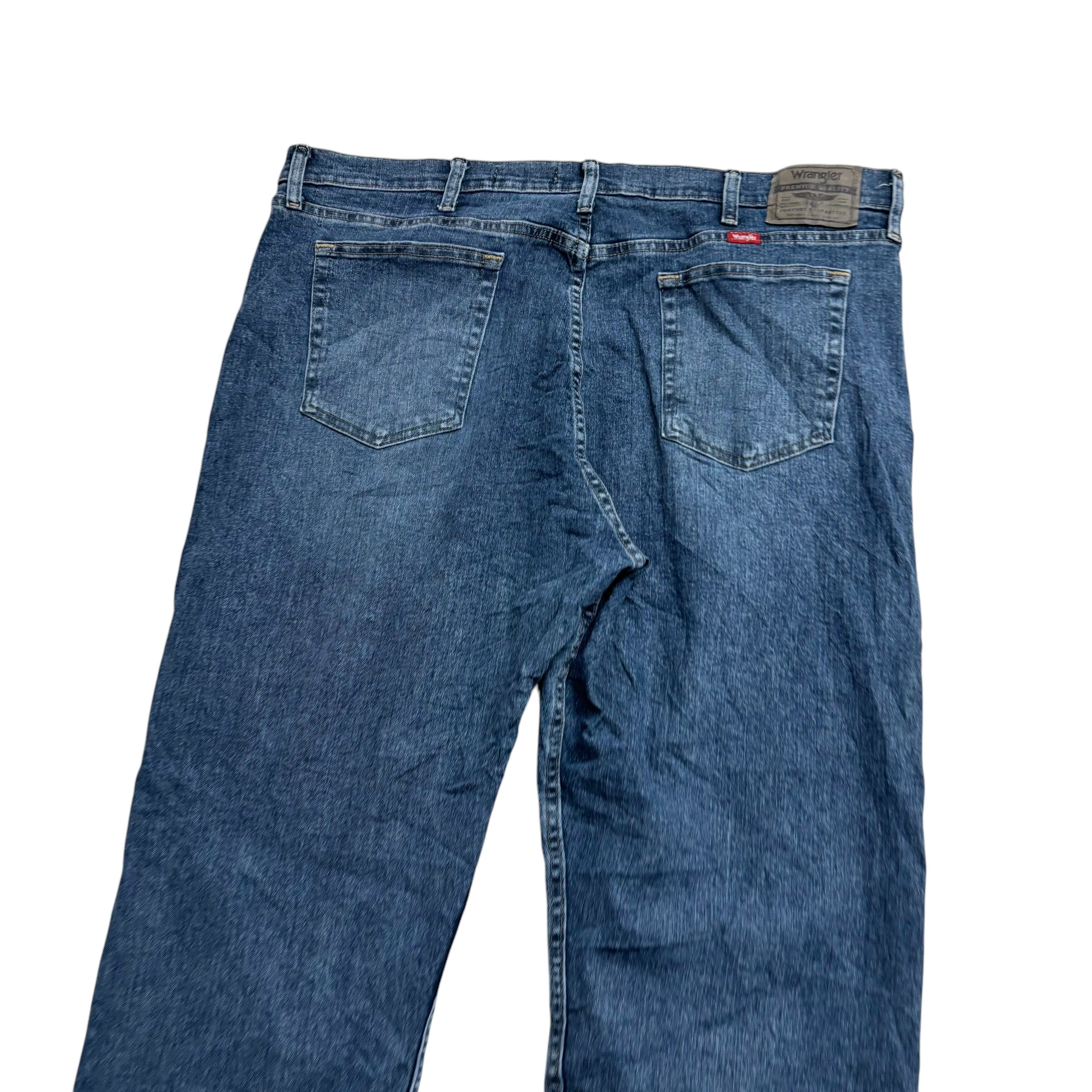 Wrangler Jeans W40 L30 Mens Mid Blue Relaxed Straight Fit Stretch Denim (E)