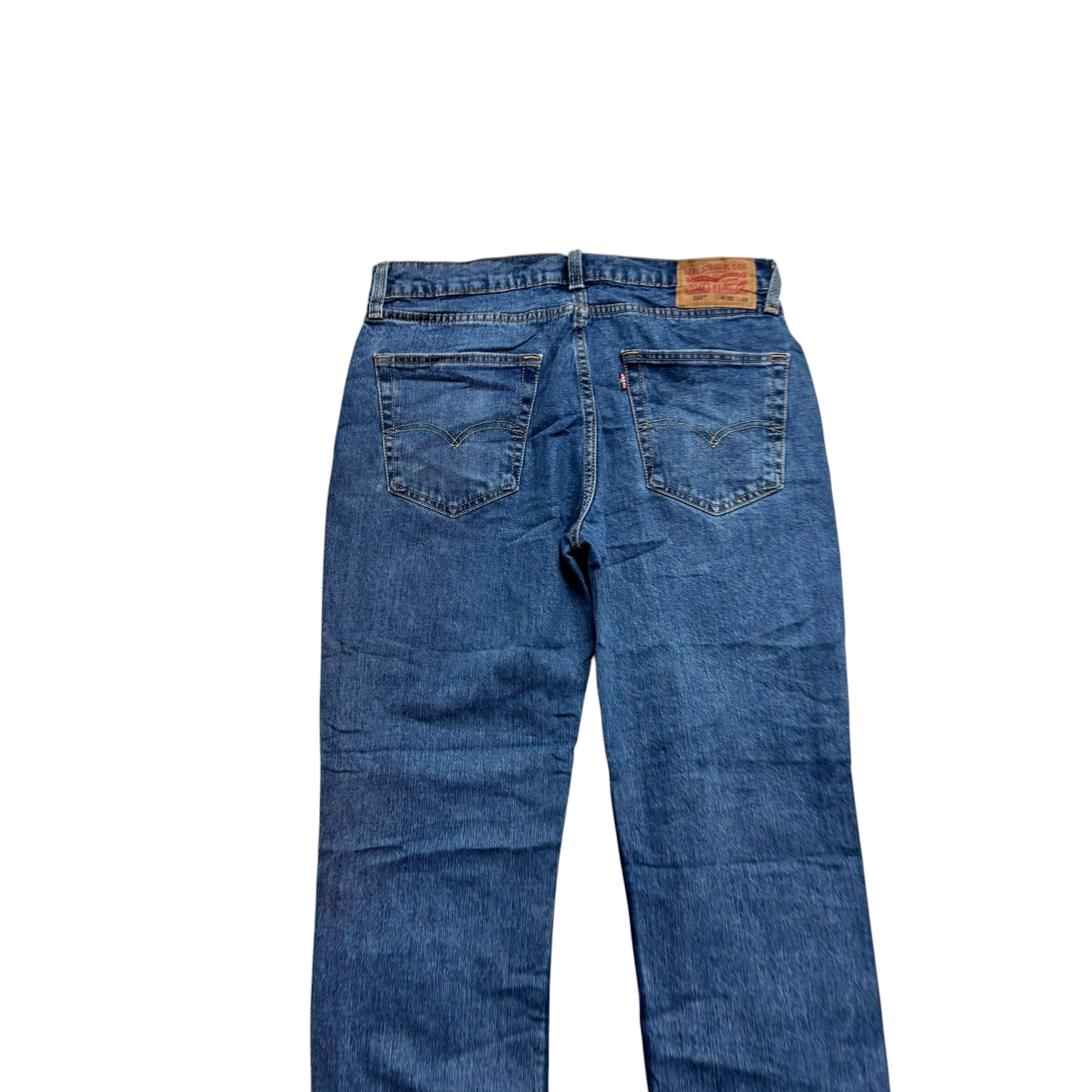 Levis 514 Jeans W32 L29 Mens Mid Blue Regular Straight Fit Stretch Denim (E)