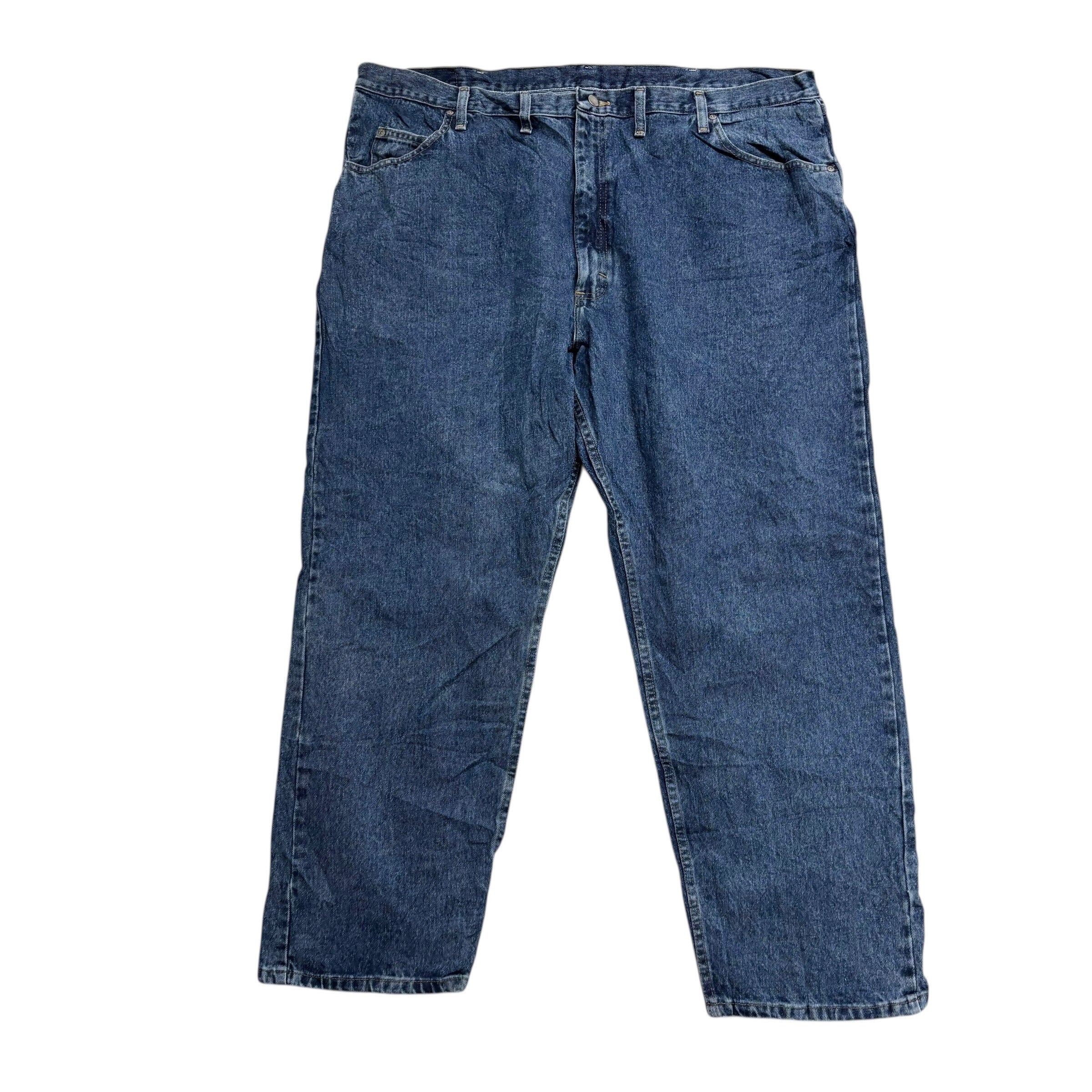 Wrangler Jeans W46 L30 Mens Mid Blue Baggy Relaxed Straight Fit Denim (E)