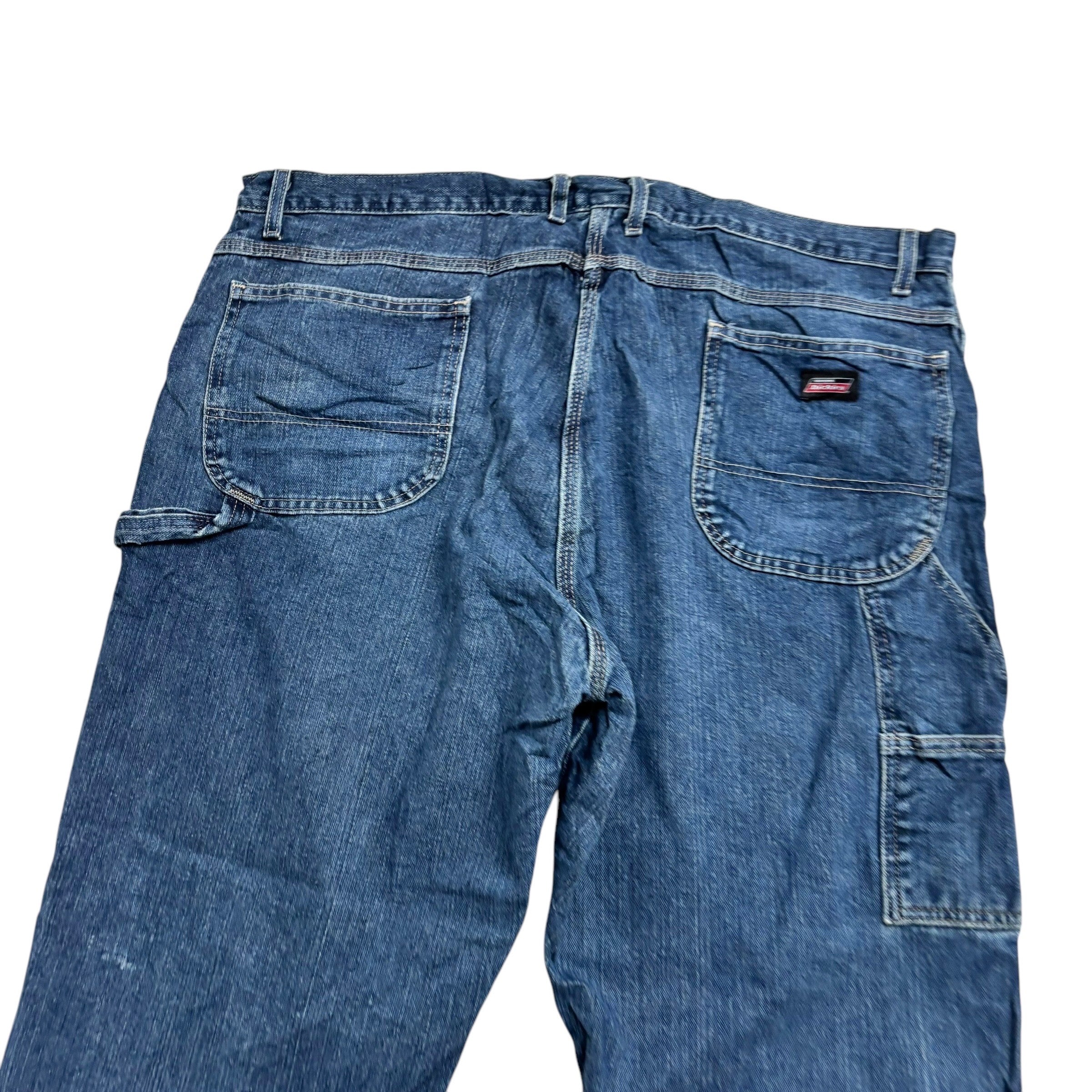 Dickies Carpenter Jeans W42 L32 Mens Mid Blue Relaxed Straight Fit Pants