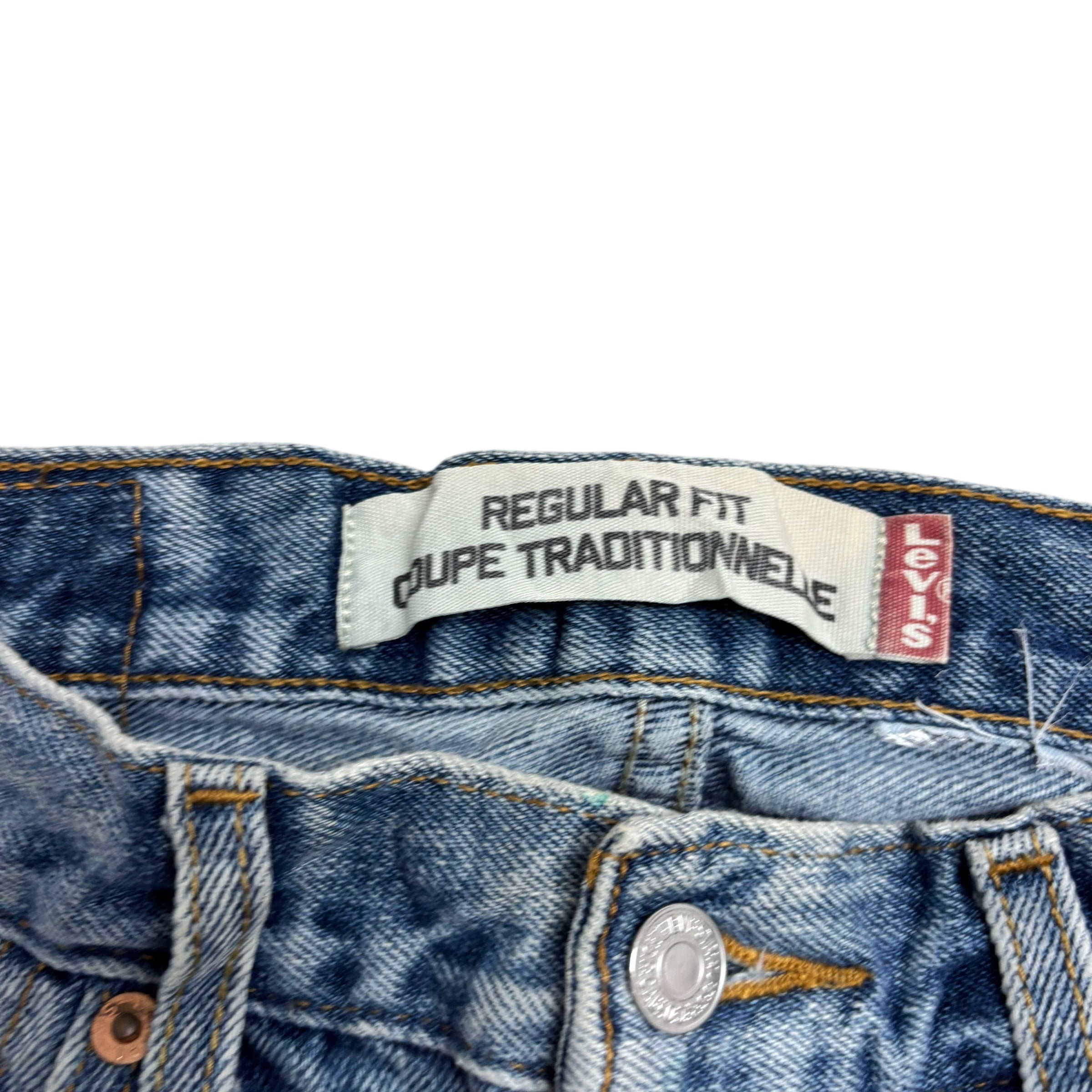 Levis Jeans W28 L28 Mens Light Blue Regular Straight Fit Vintage Denim