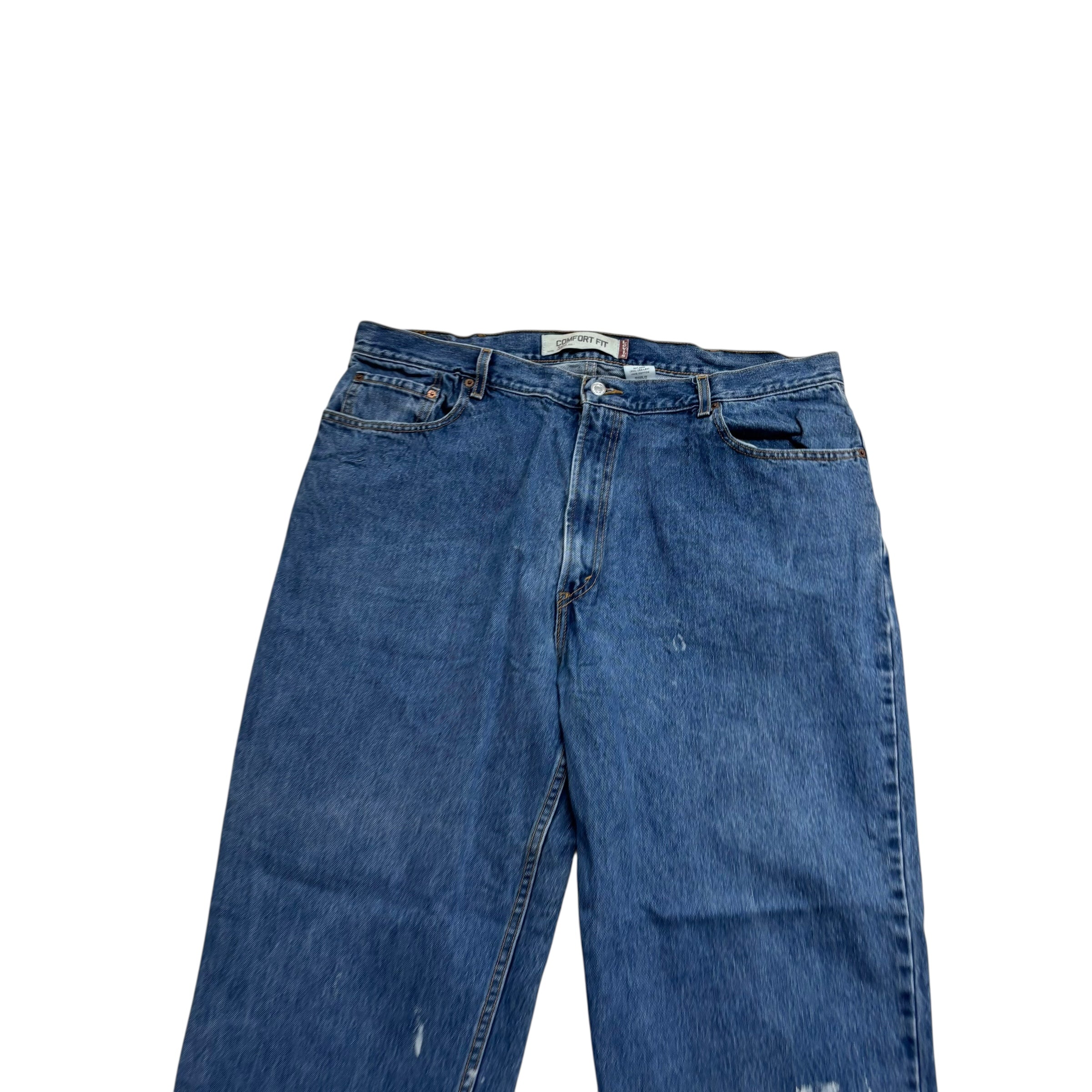 Levis 560 Jeans W42 L30 Mens Mid Blue Baggy Relaxed Comfort Vintage Denim (F)