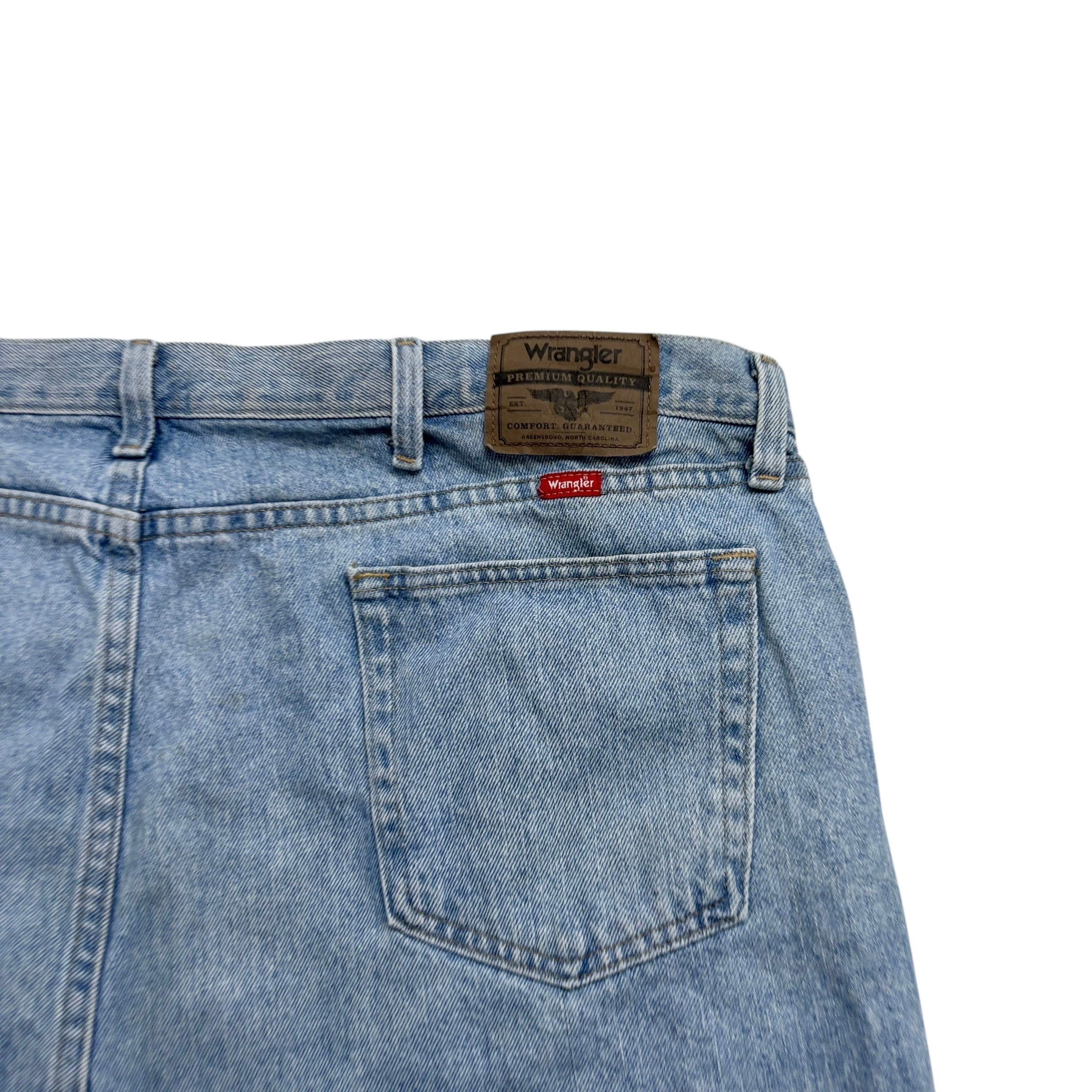 Wrangler Baggy Jorts W44 Mens Denim Shorts Light Blue Relaxed Fit (F)