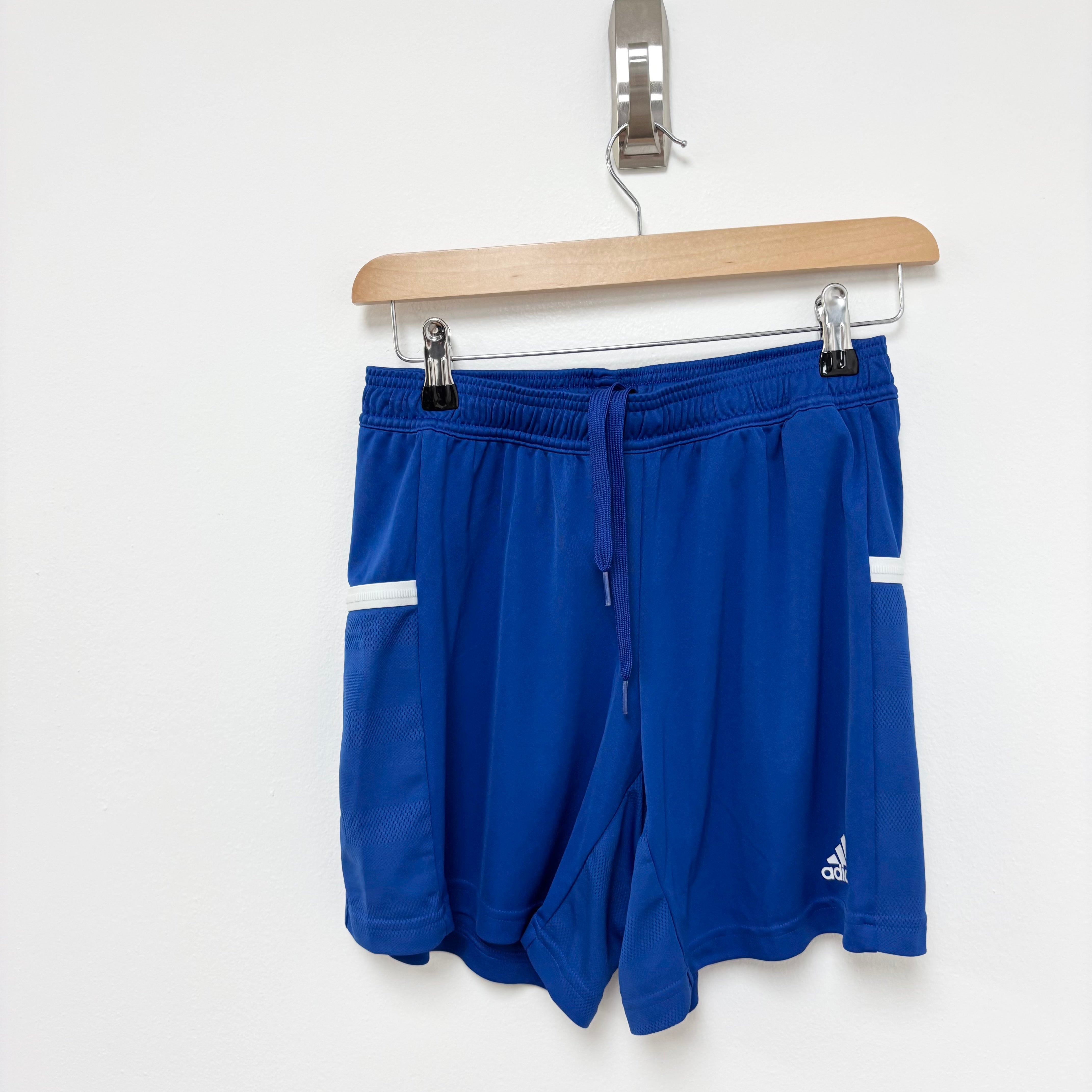 Adidas Shorts Womens Small Blue Sports Running Gym Athletic Climalite (E)
