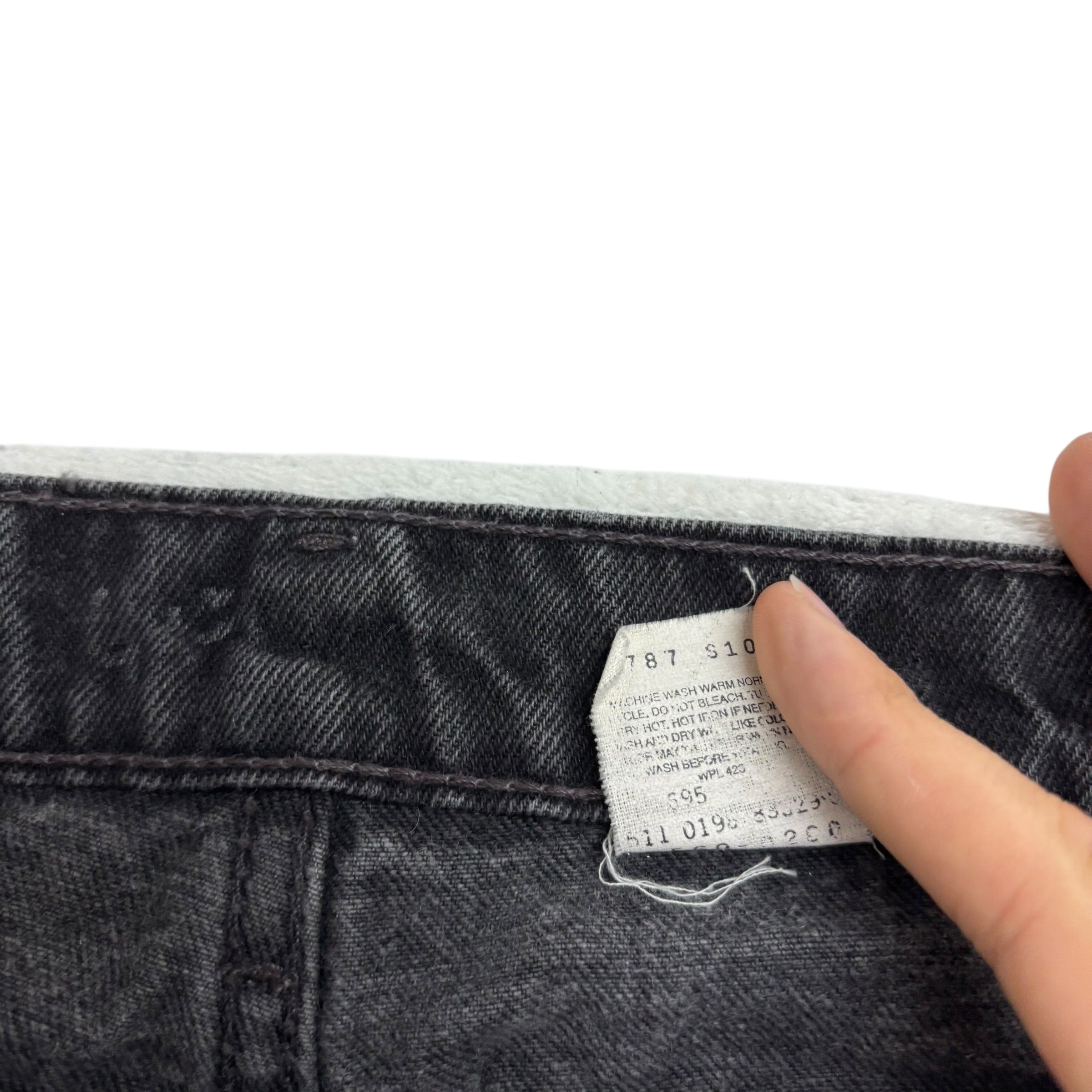 Levis 560 Jeans W36 L34 Mens Black Relaxed Tapered Fit Made In USA Vintage (E)