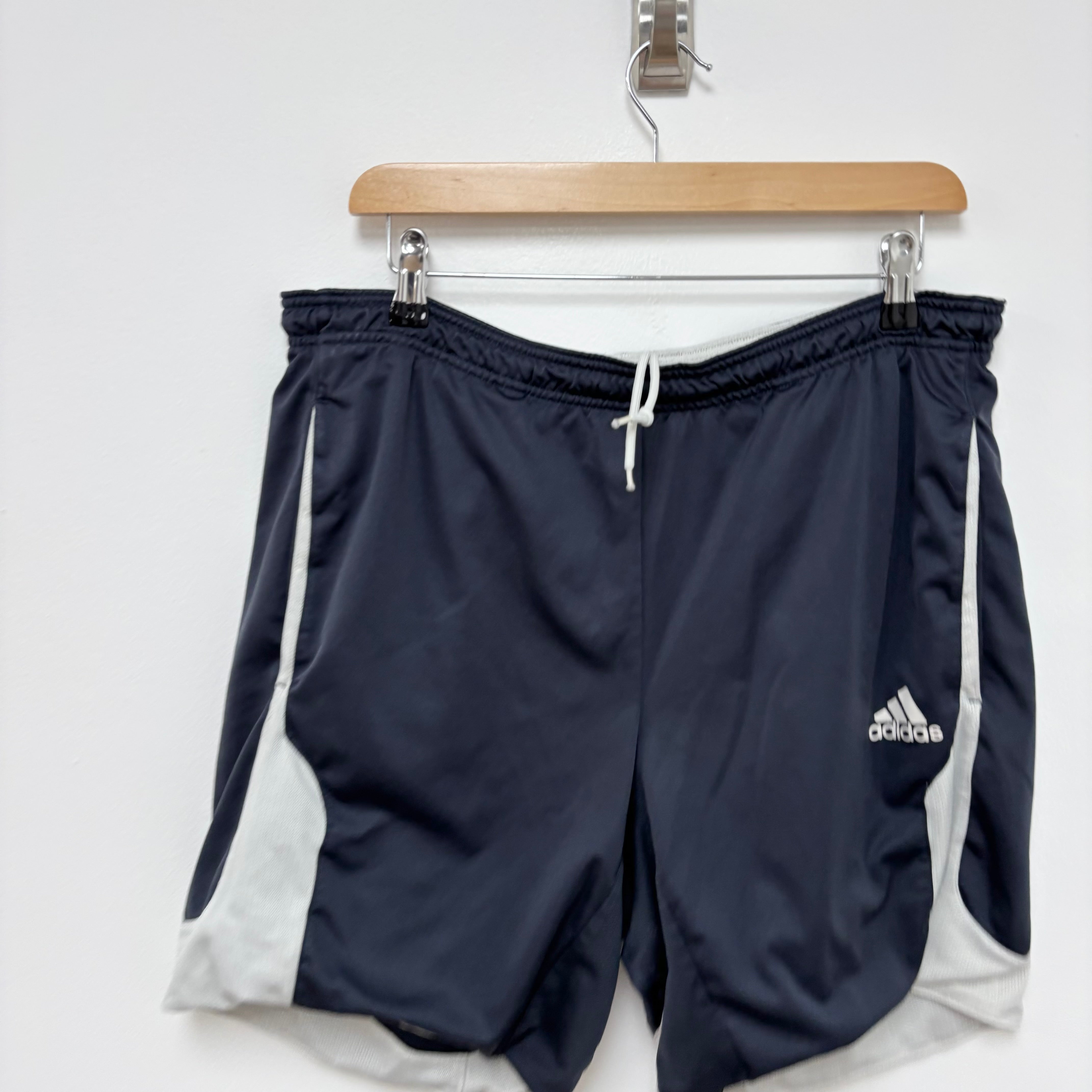 Adidas Shorts Mens XL Navy Blue Climacool Running Sports Gym Athletic Pockets (E)