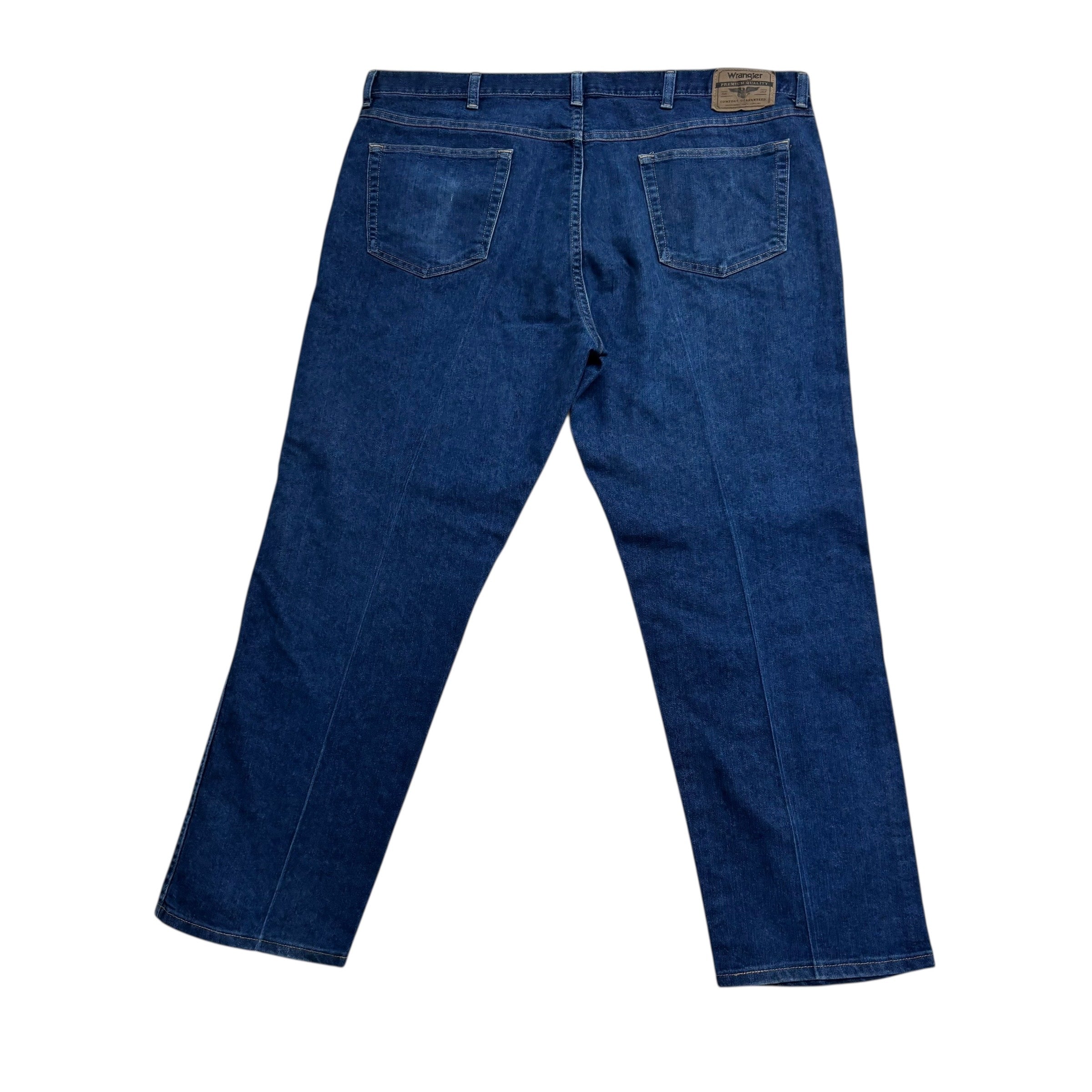 Wrangler Jeans W42 L29 Mens Dark Blue Regular Straight Fit Denim