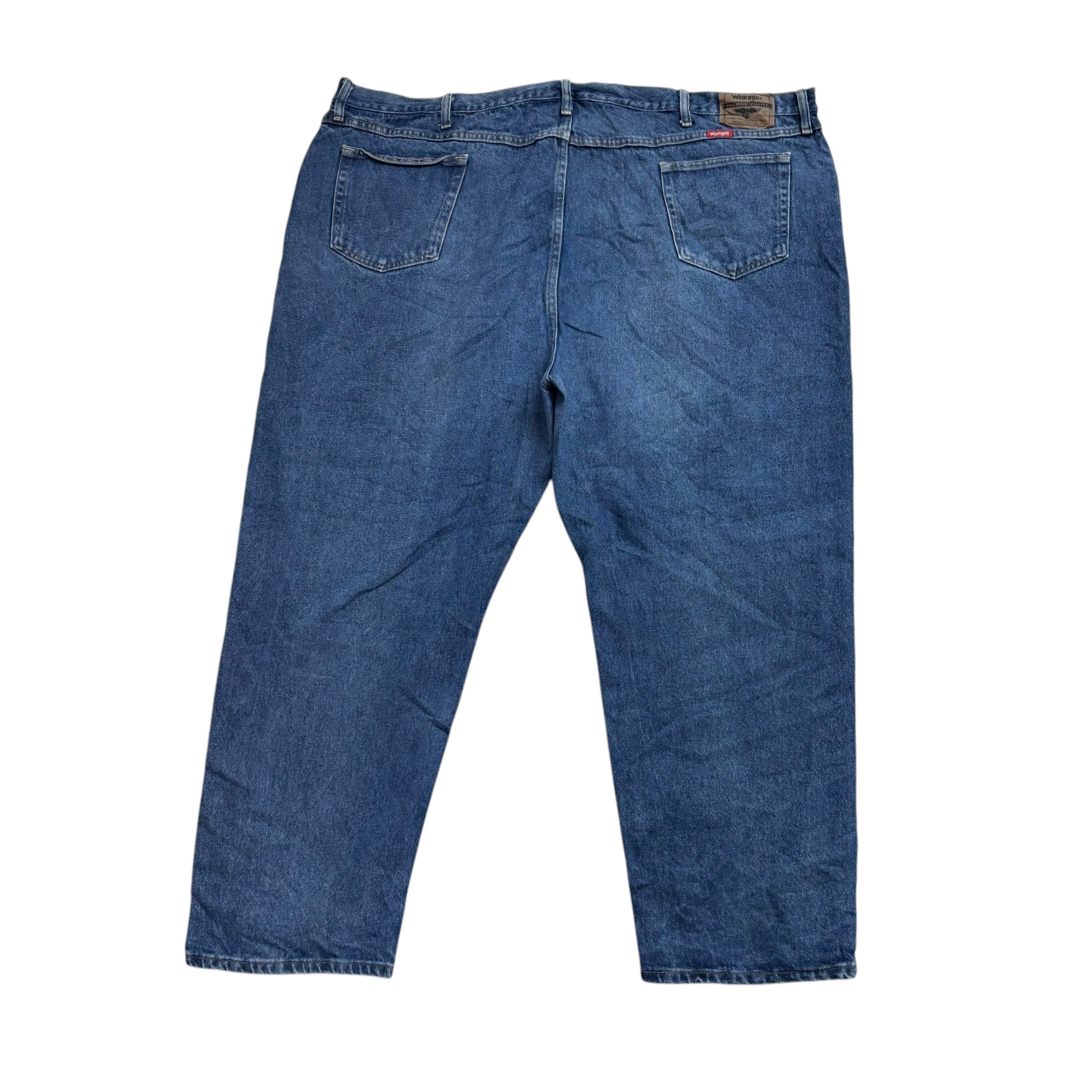 Wrangler Jeans W54 L30 Mens Mid Blue Baggy Relaxed Straight Fit Denim (E)
