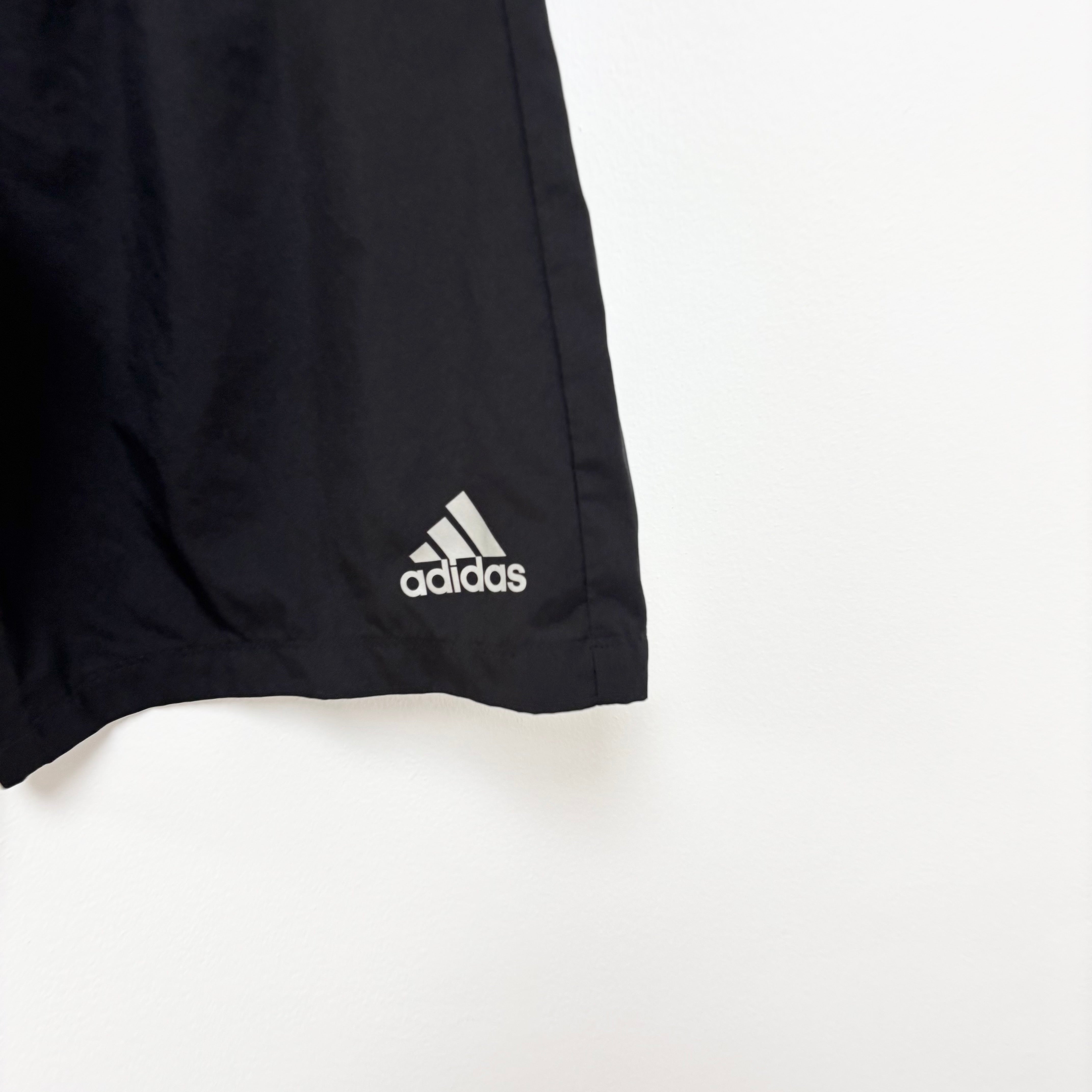Adidas Shorts Mens Large Black Sports Running Gym Athletic Pockets (E)