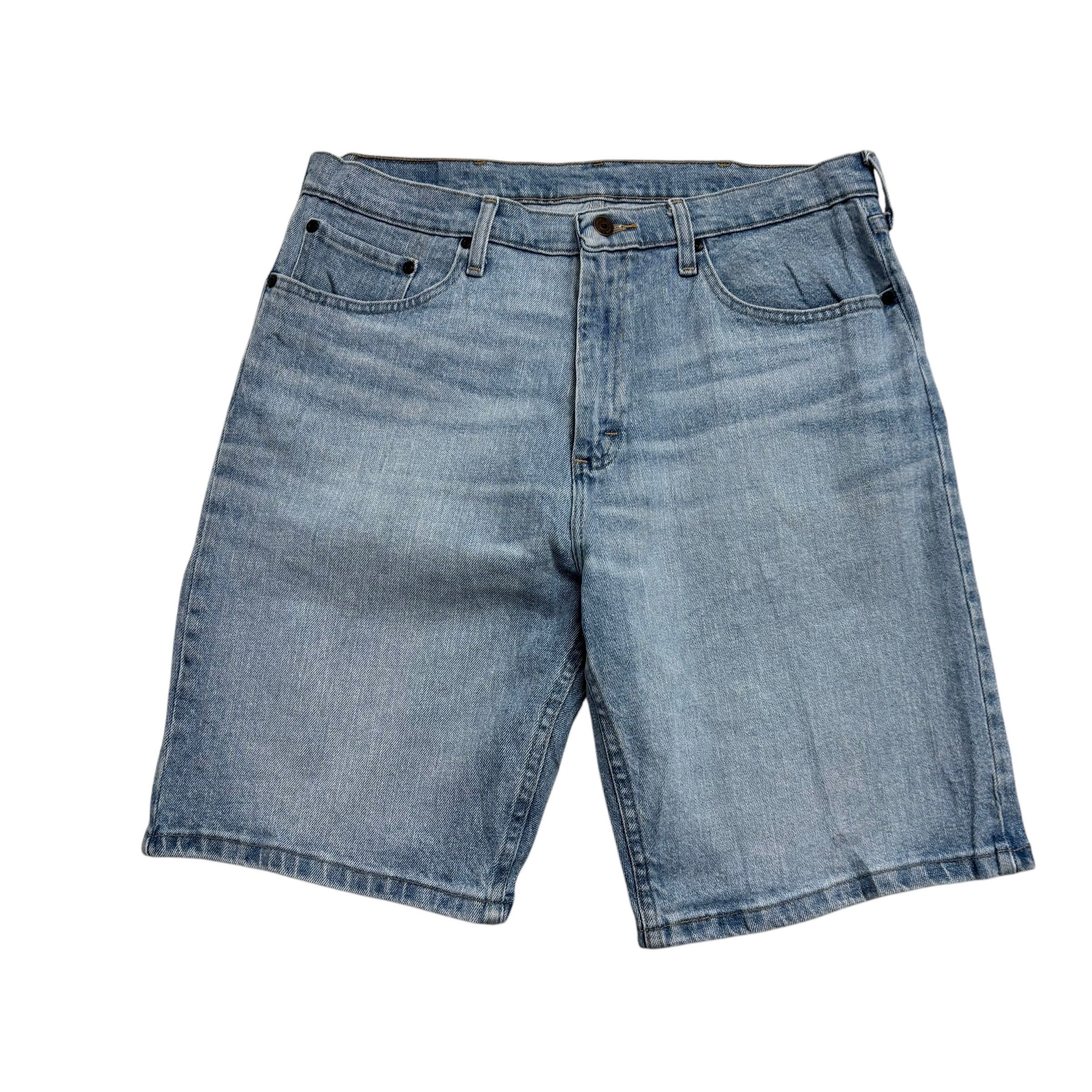 Wrangler Jorts W34 Mens Denim Shorts Light Blue Regular Fit Stretch (E)