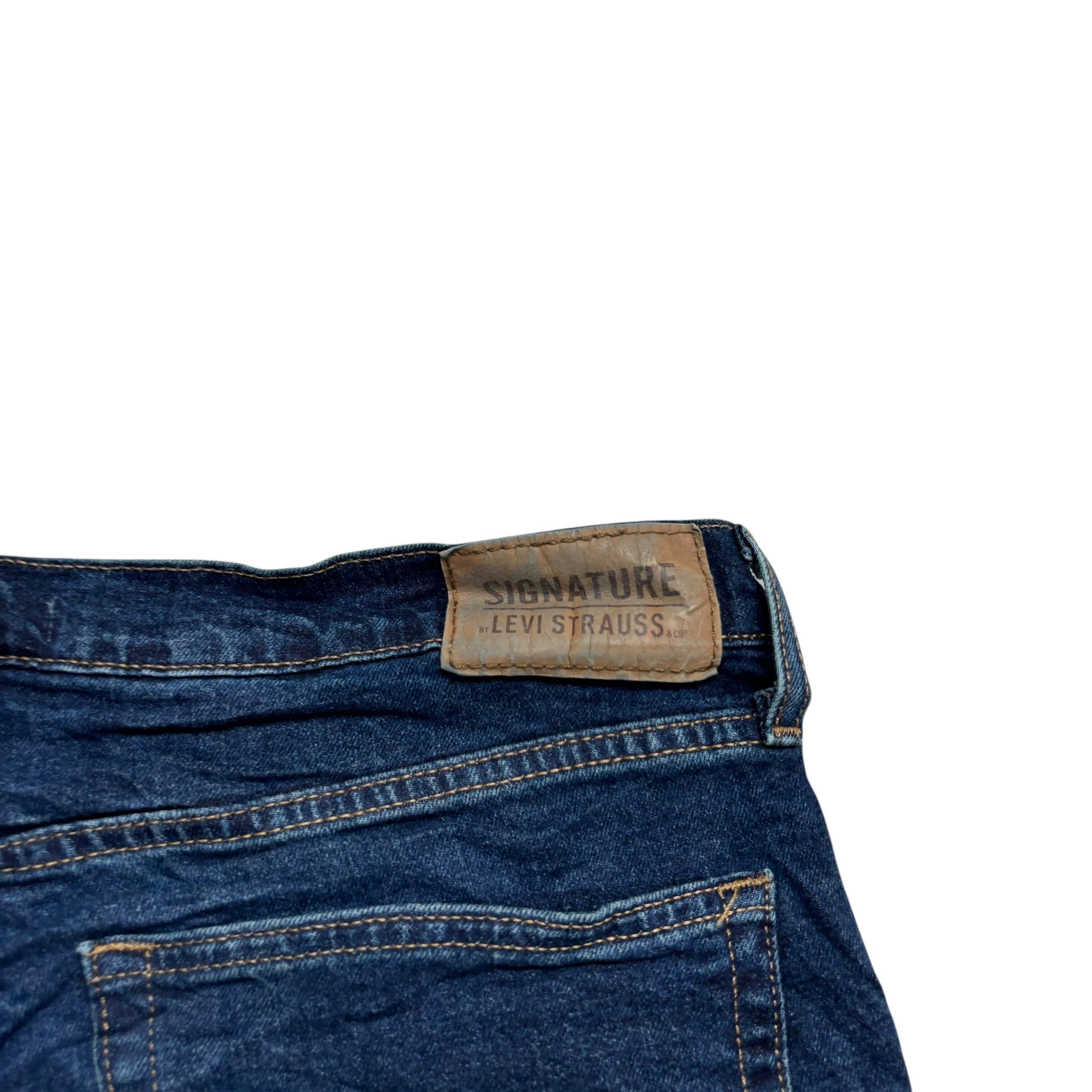 Levis Signature Jeans W36 L30 Mens Dark Blue Athletic Fit Stretch Denim (E)