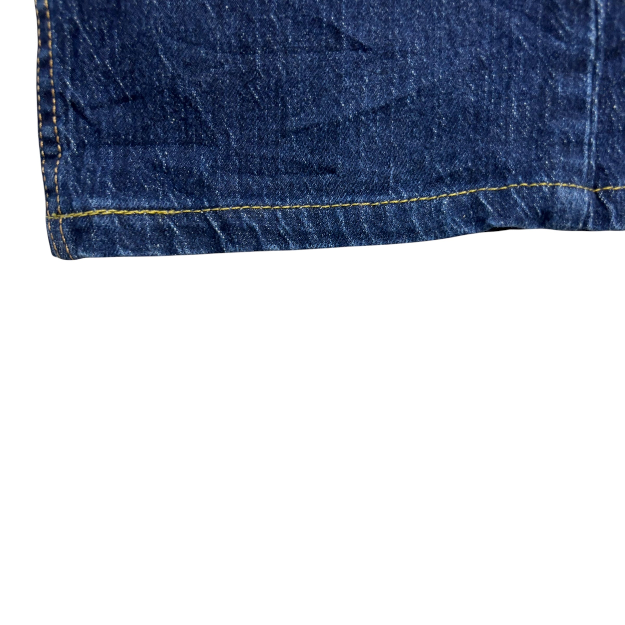 Levis 505 Jeans W34 L25 Mens Dark Blue Regular Straight Fit Stretch Denim (E)