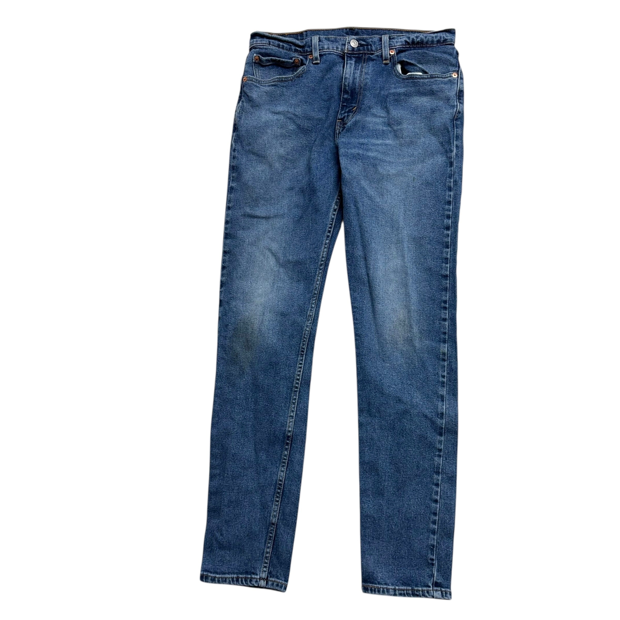 Levis 512 Jeans W32 L32 Mens Mid Blue Slim Tapered Fit Stretch Denim (F)