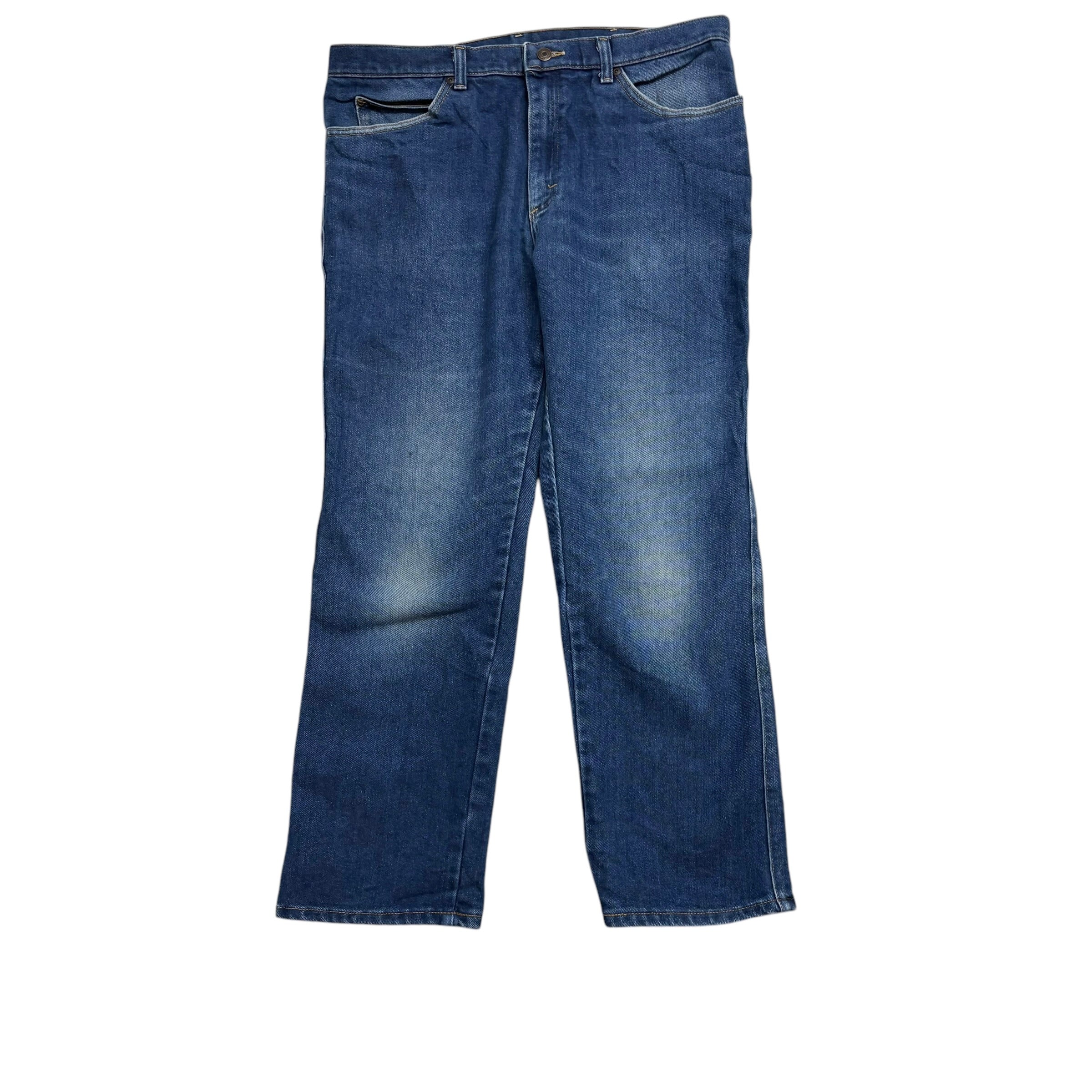 Lee Jeans W36 L30 Mens Mid Blue Regular Straight Fit Vintage Denim