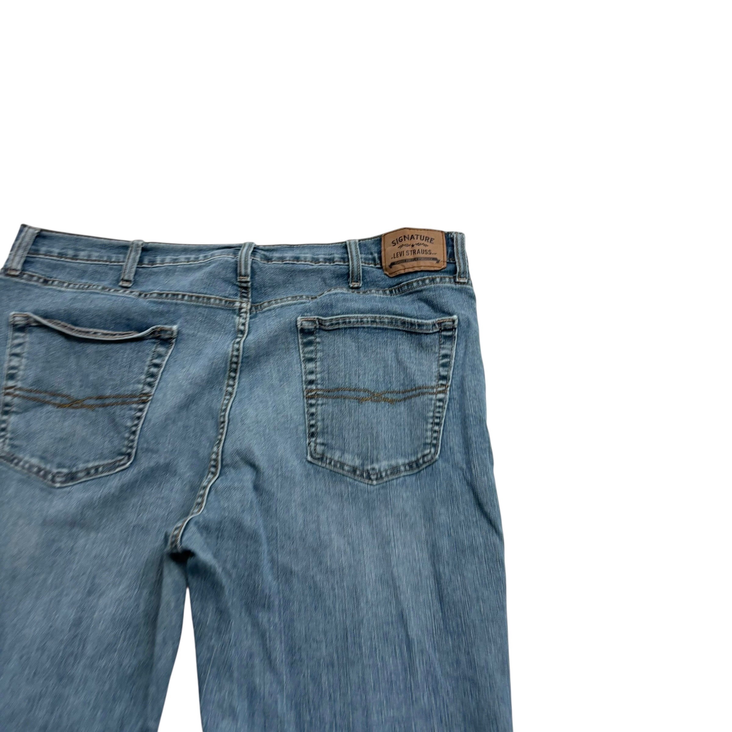 Levis Signature Jeans W40 L32 Mens Blue Athletic Taper Fit Stretch Denim