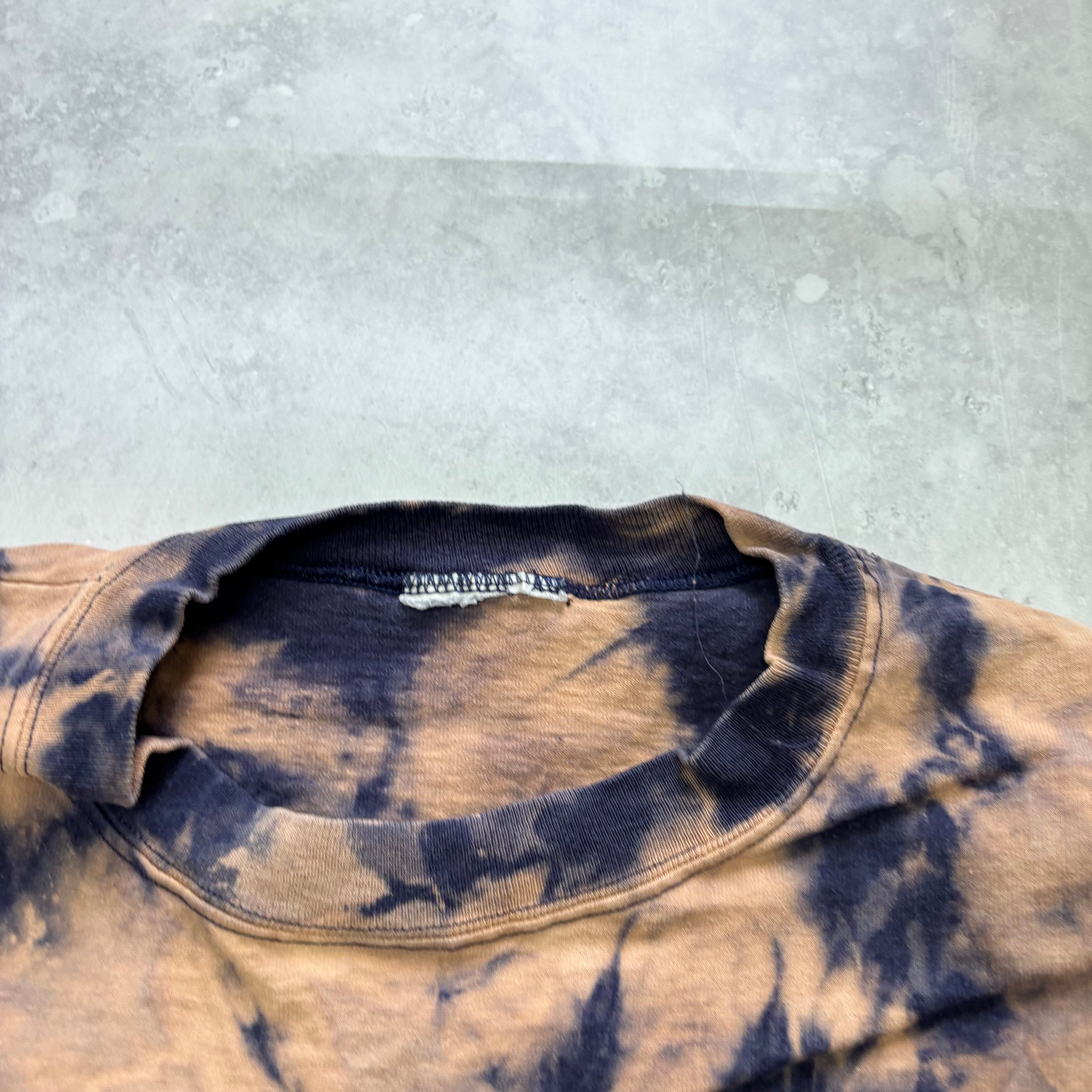 Vintage T Shirt Mens Large Tie Die Single Stitch Graphic Print 90s NFL Bears (E)