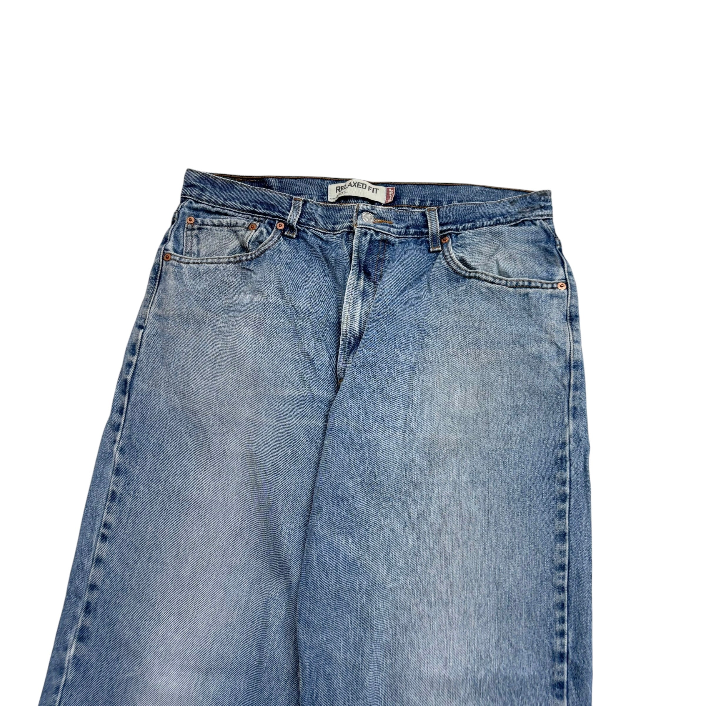 Levis 550 Jeans W36 L29 Mens Light Blue Baggy Relaxed Straight Fit Vintage Denim