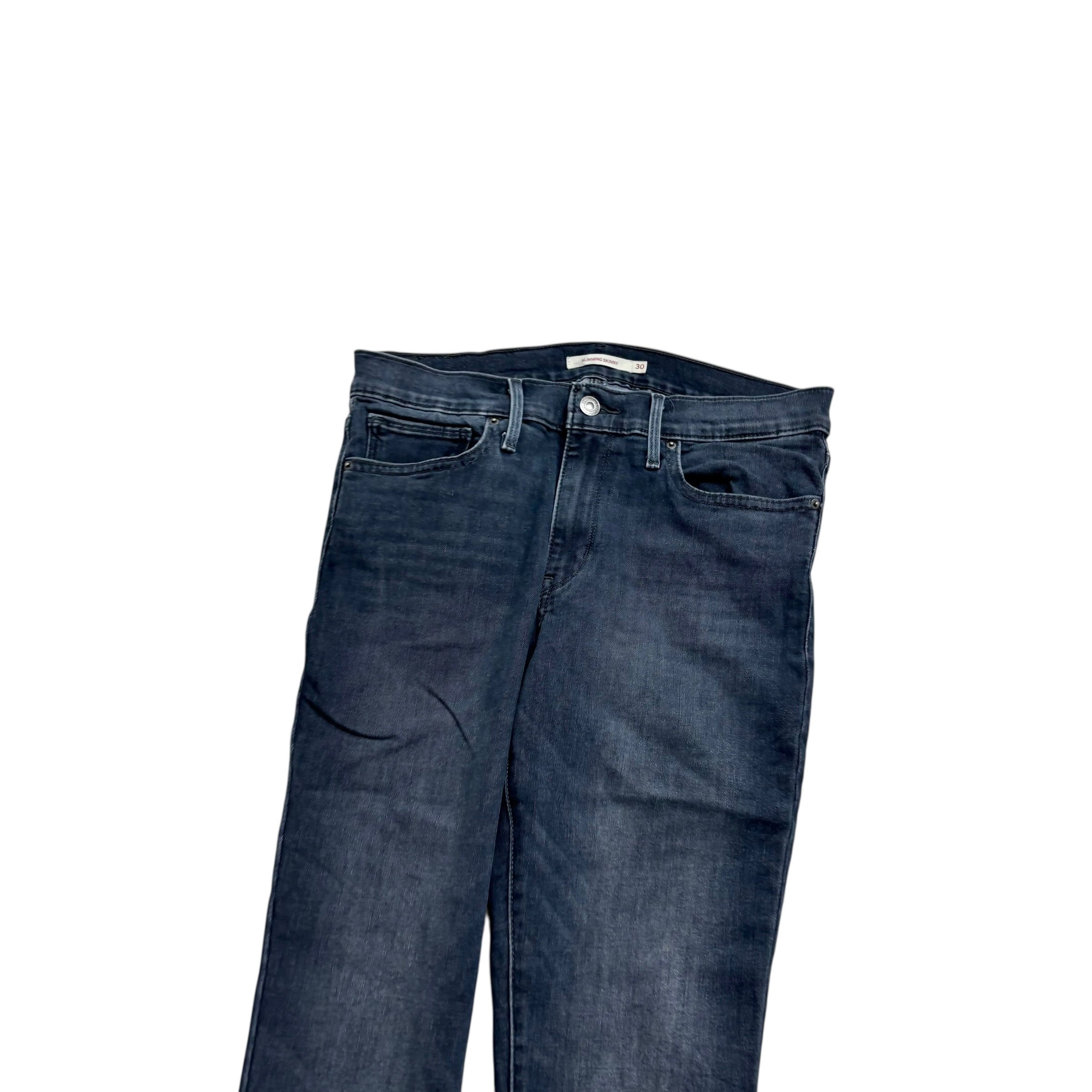 Levis Slimming Skinny Jeans W30 L30 Womens Navy Blue Stretch Denim (E)