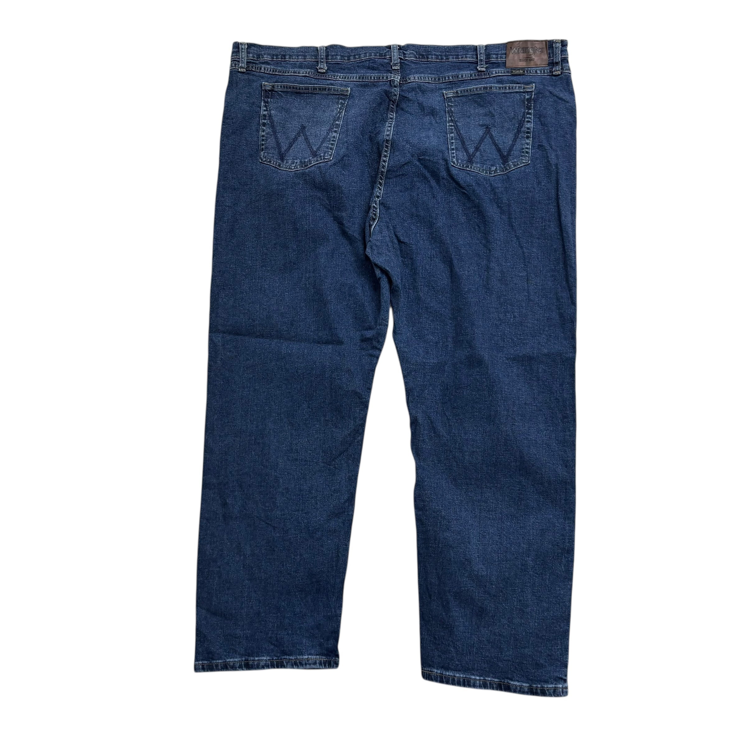 Wrangler Jeans W50 L30 Mens Dark Blue Relaxed Straight Fit Stretch Denim (E)