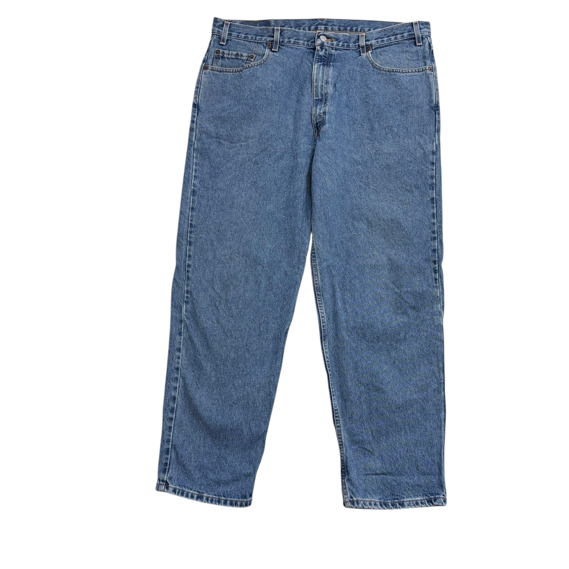 Levis Jeans W40 L32 Mens Mid Blue Baggy Relaxed Straight Fit Vintage Denim