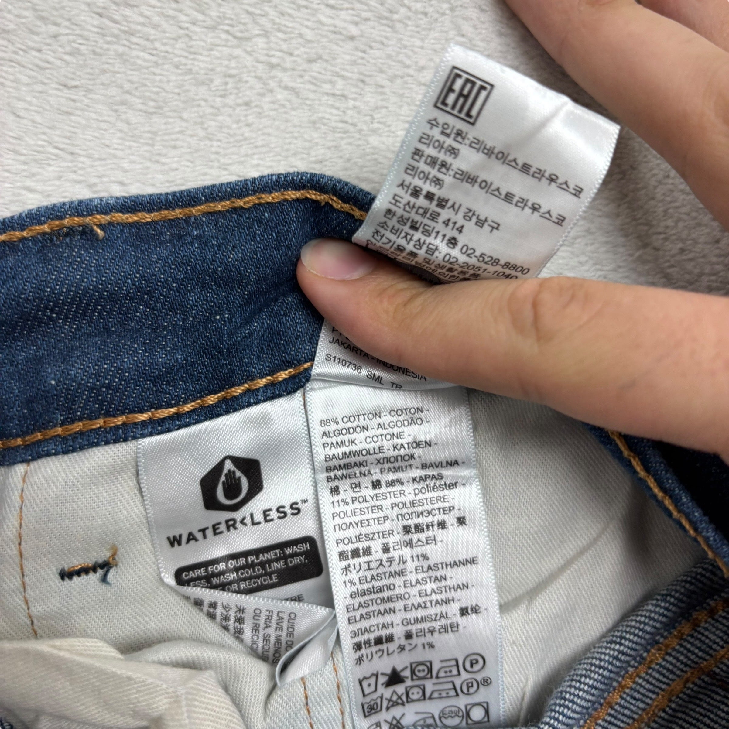 Levis 514 Jeans W34 L32 Mens Dark Blue Regular Straight Fit Stretch Denim (E)