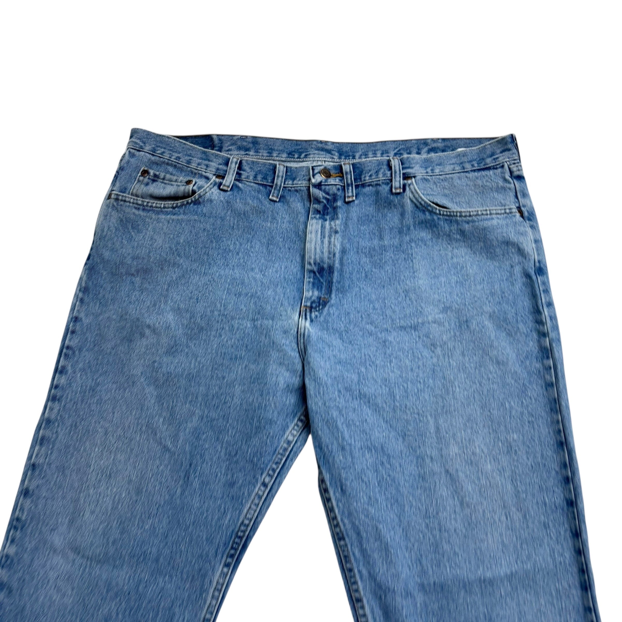 Wrangler Jeans W44 L30 Mens Light Blue Relaxed Straight Fit Denim (E)