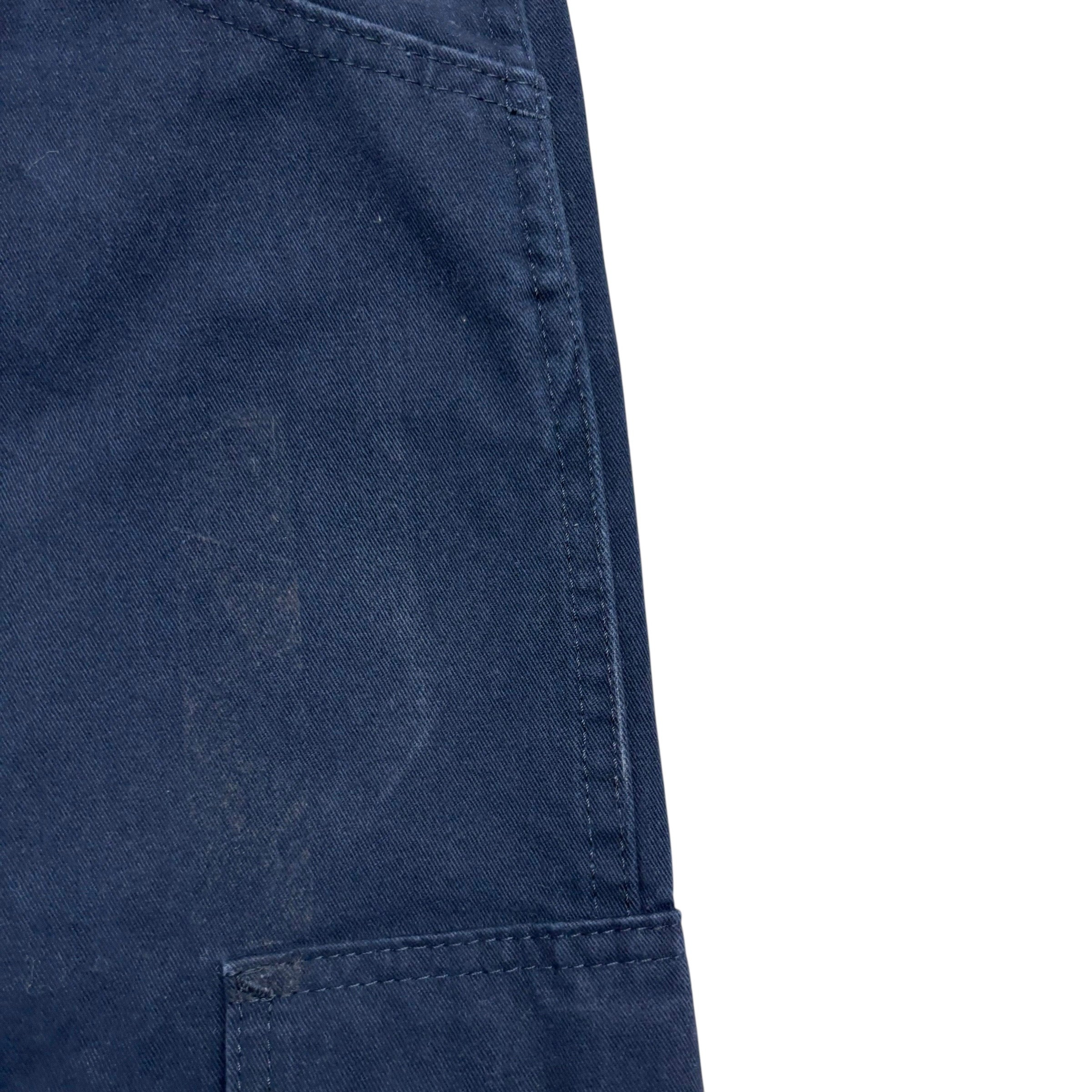 Wrangler Cargo Pants W44 L30 Mens Navy Blue Relaxed Straight Fit Trousers