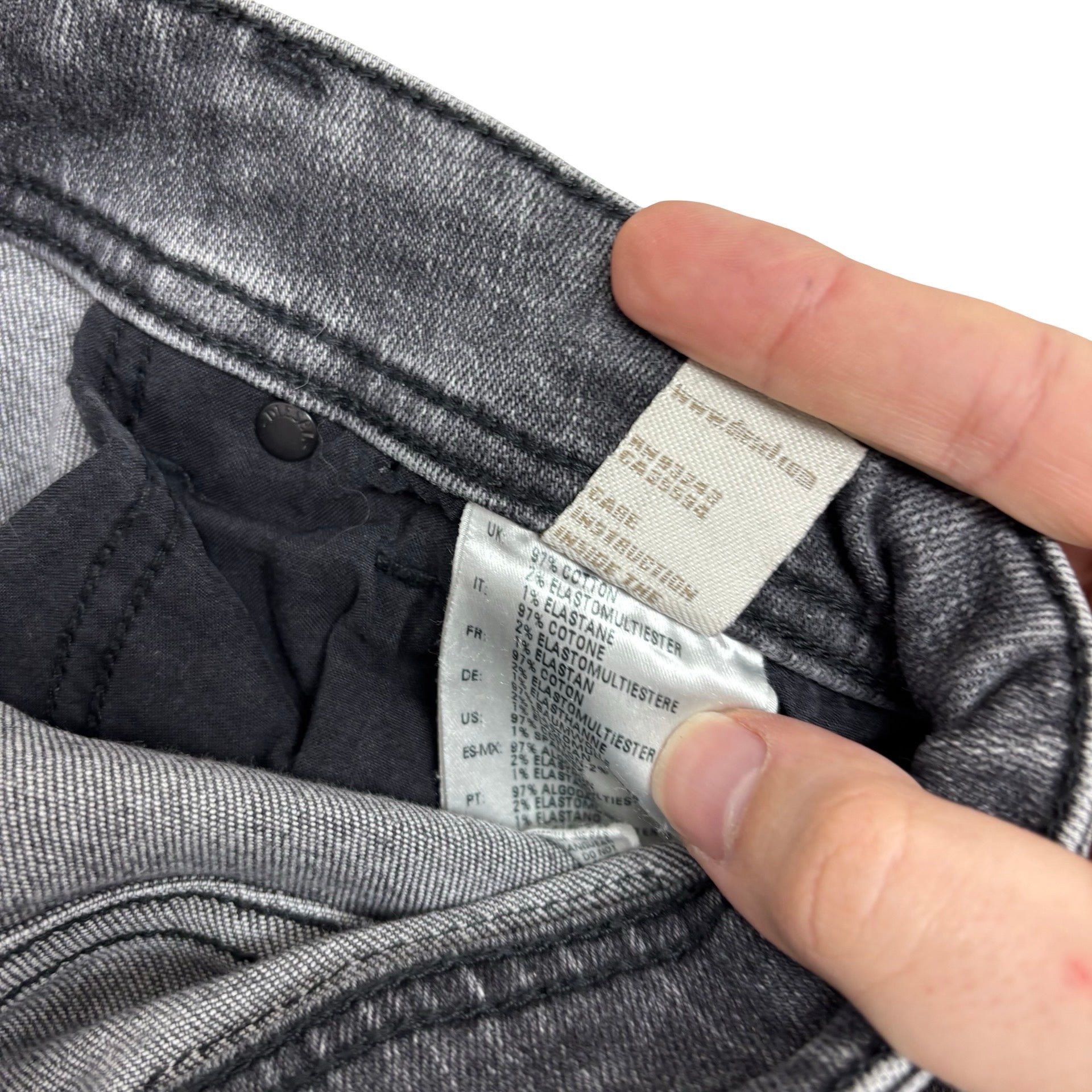 Diesel Sleenker Jeans W31 L32 Mens Grey Slim Skinny Fit Stretch Denim