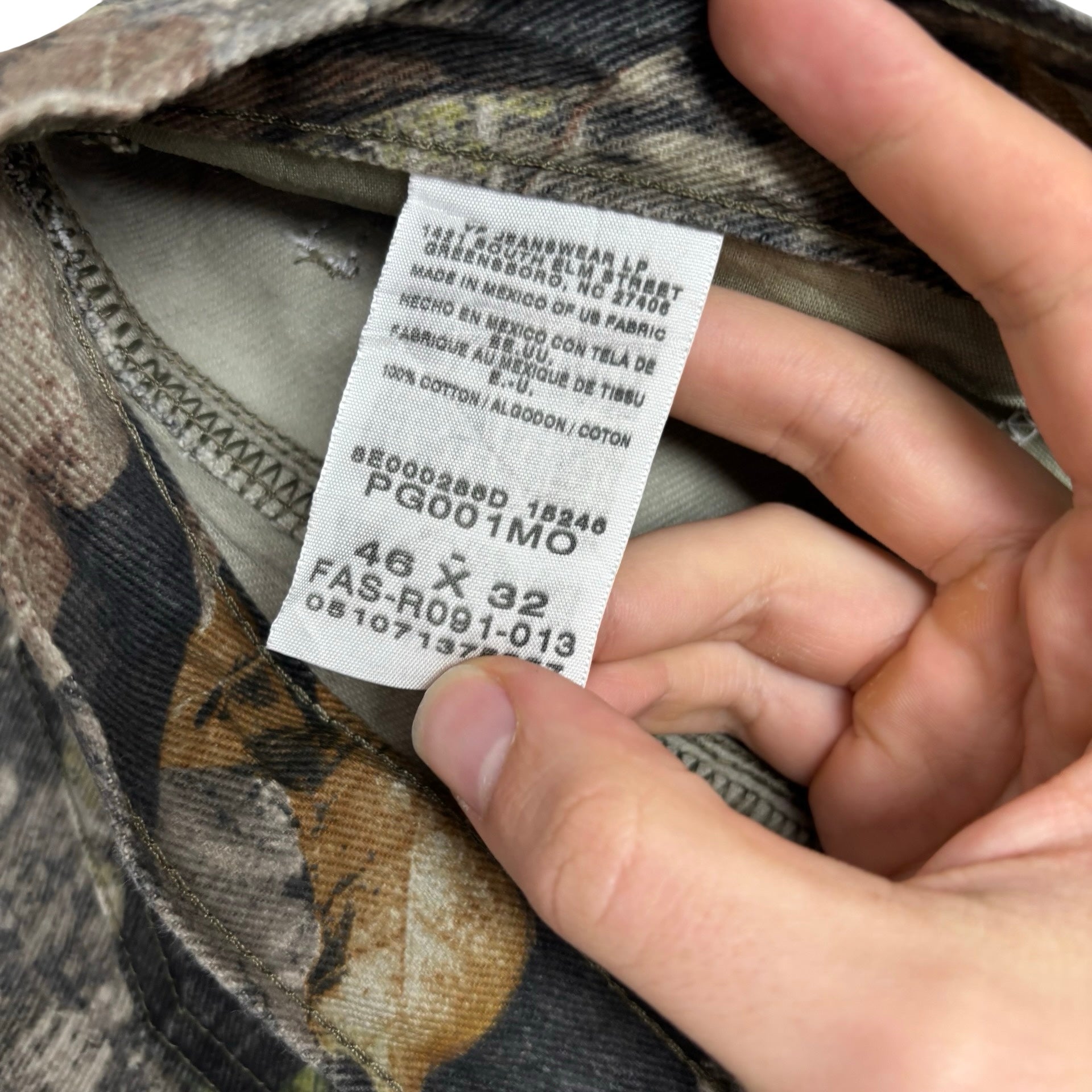 Wrangler RealTree Jeans W46 L32 Mens Green Khaki Relaxed Tapered Fit Vintage (E)