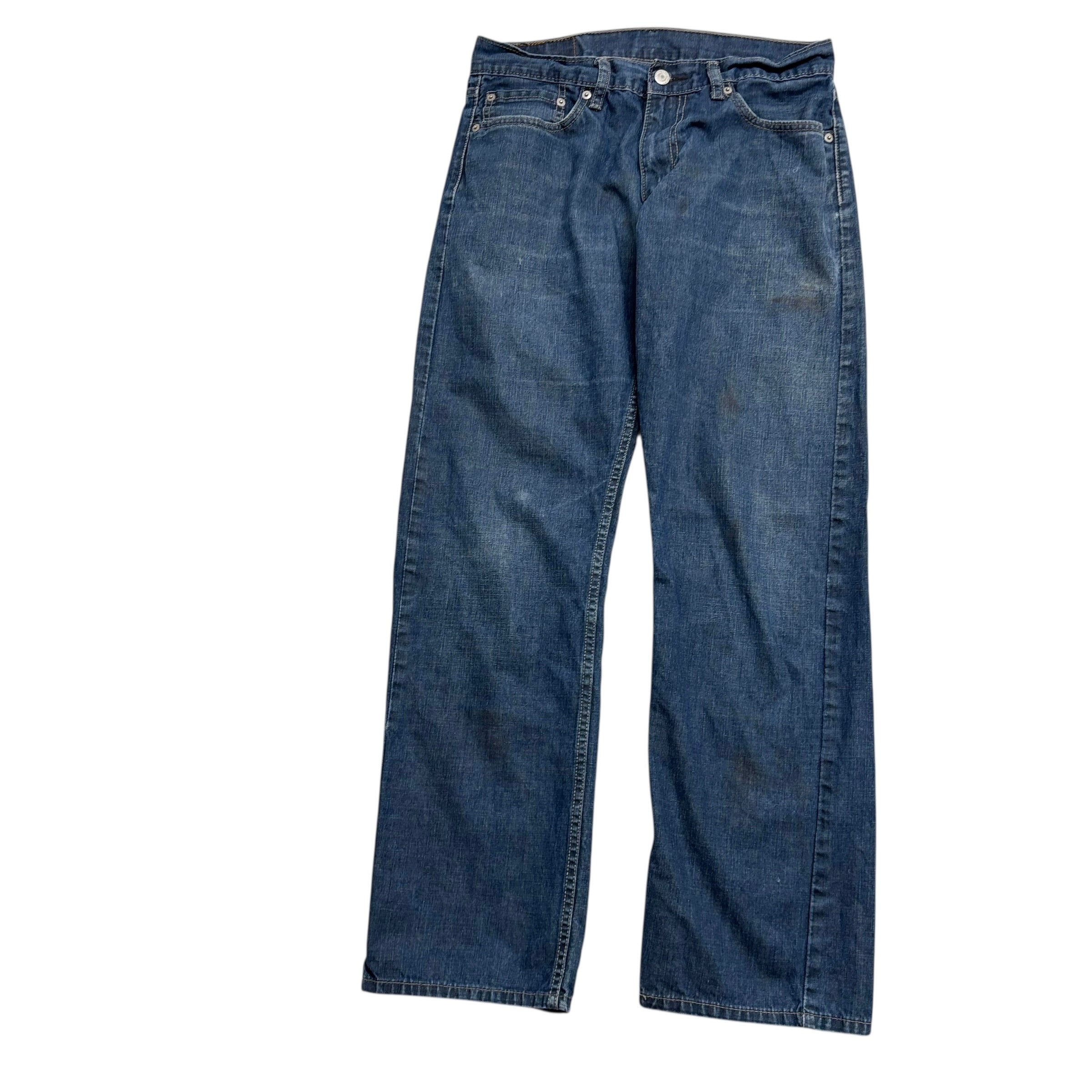 Levis 514 Jeans W30 L30 Mens Mid Blue Regular Straight Fit Vintage Denim (F)