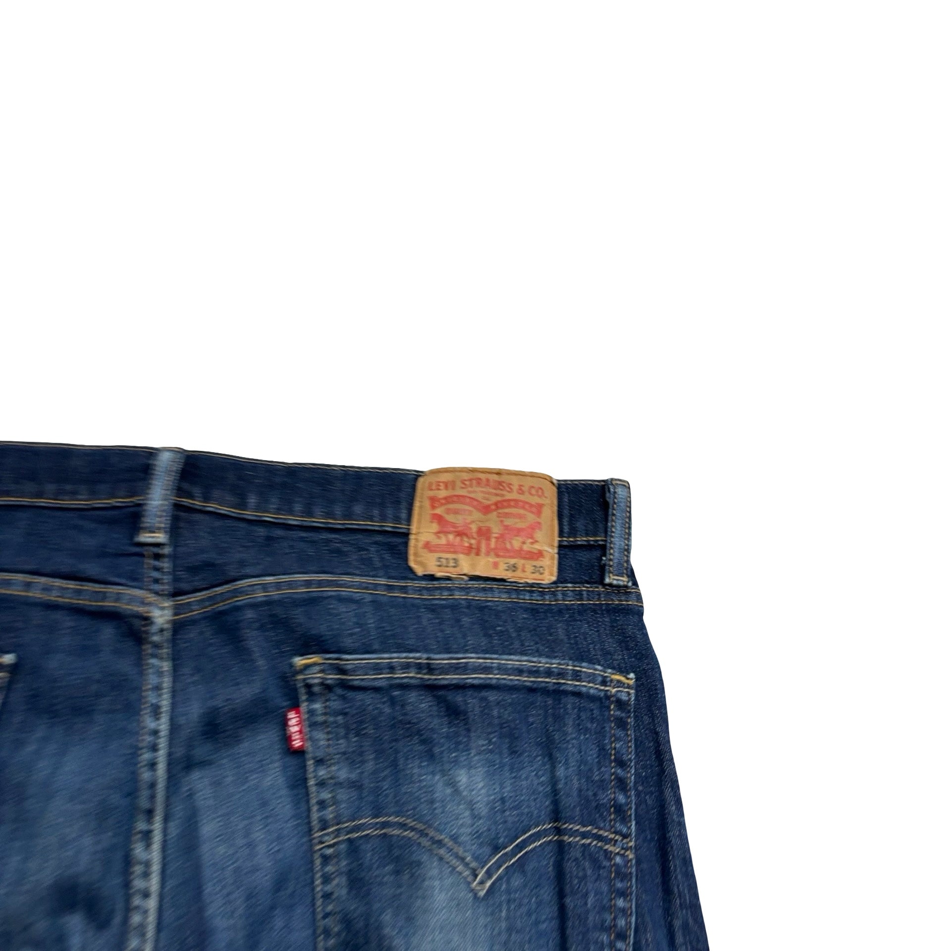 Levis 513 Jeans W36 L30 Mens Dark Blue Slim Straight Fit Stretch Denim