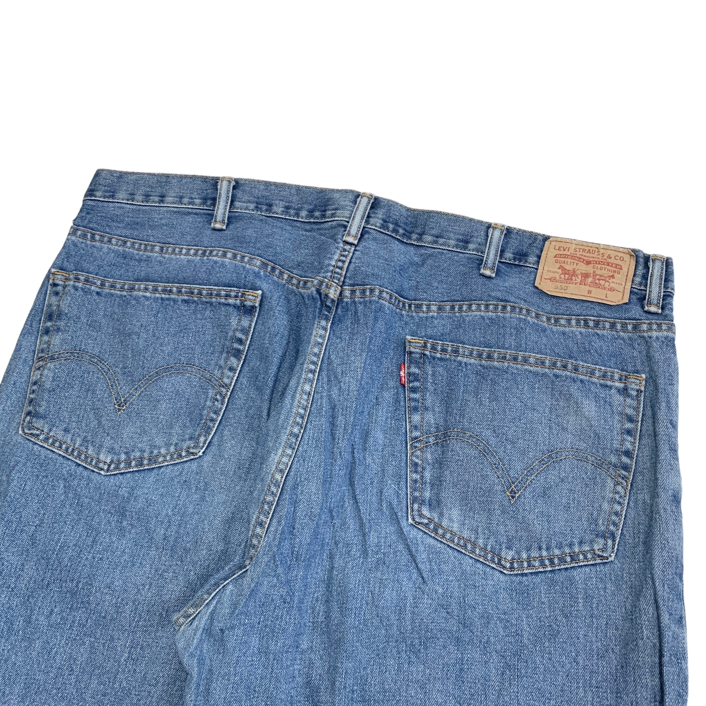 Levis 550 Jeans W44 L32 Mens Mid Blue Relaxed Straight Baggy Vintage Denim