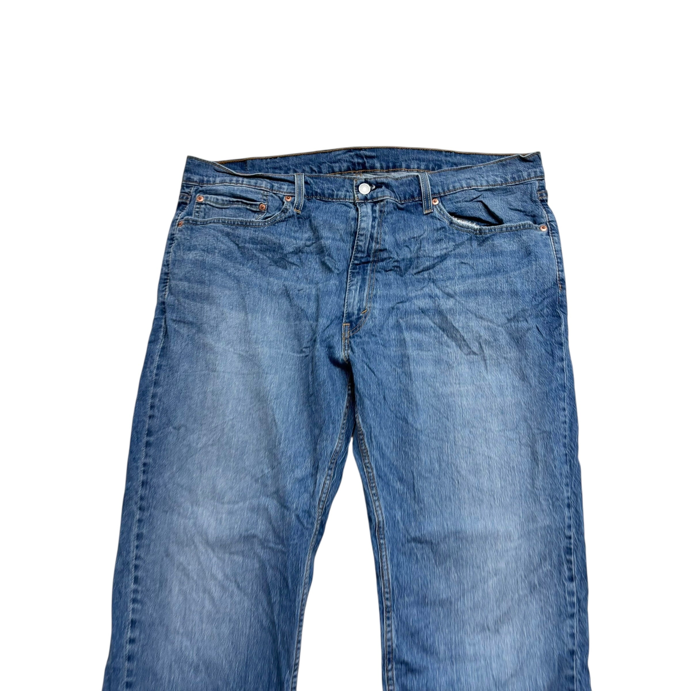 Levis 559 Jeans W40 L30 Mens Mid Blue Baggy Relaxed Straight Fit Stretch (E)