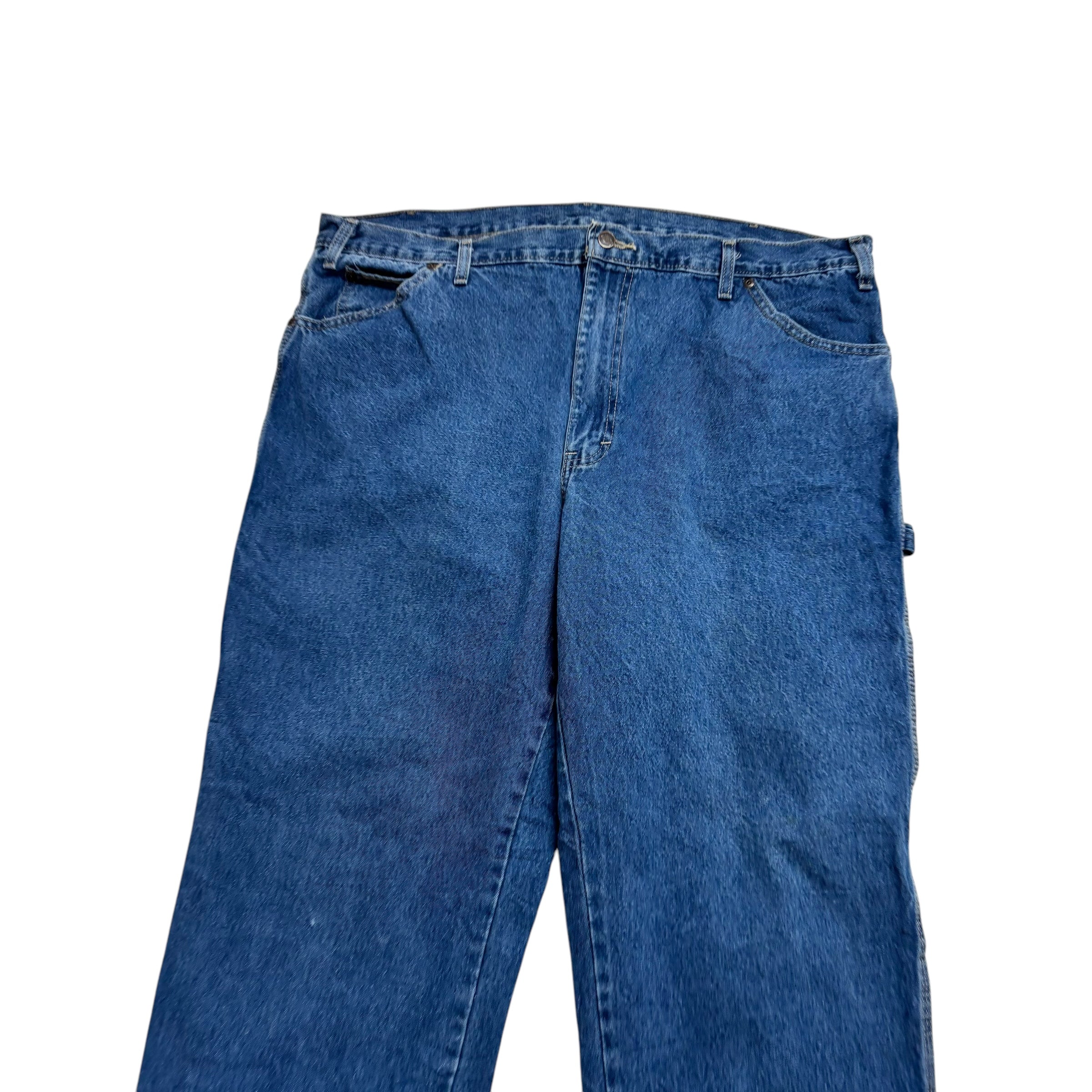 Dickies Carpenter Jeans W40 L34 Mens Mid Blue Relaxed Straight Fit Pants