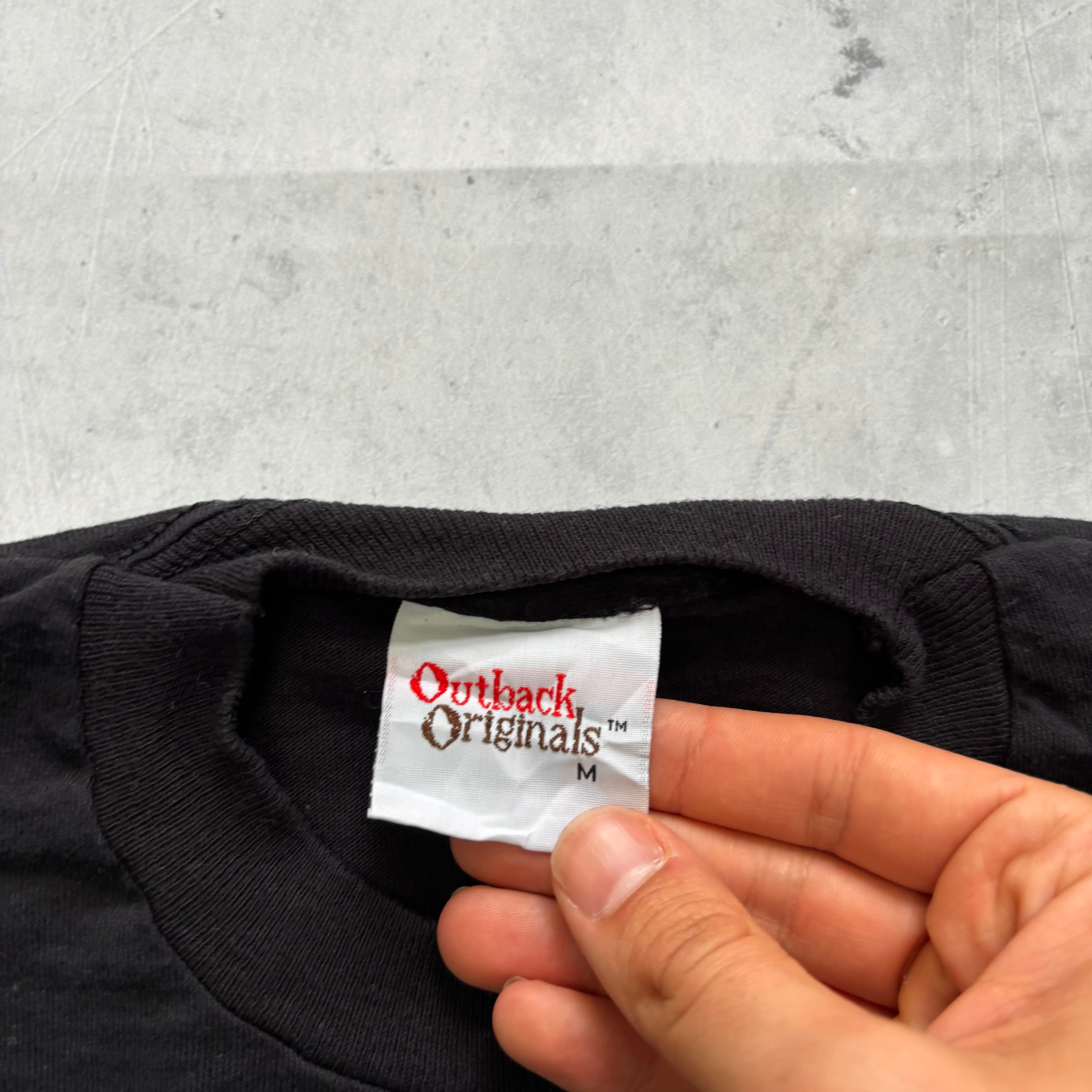 Vintage T Shirt Mens Small Black Single Stitch Graphic Print 90s Bird Nature (E)