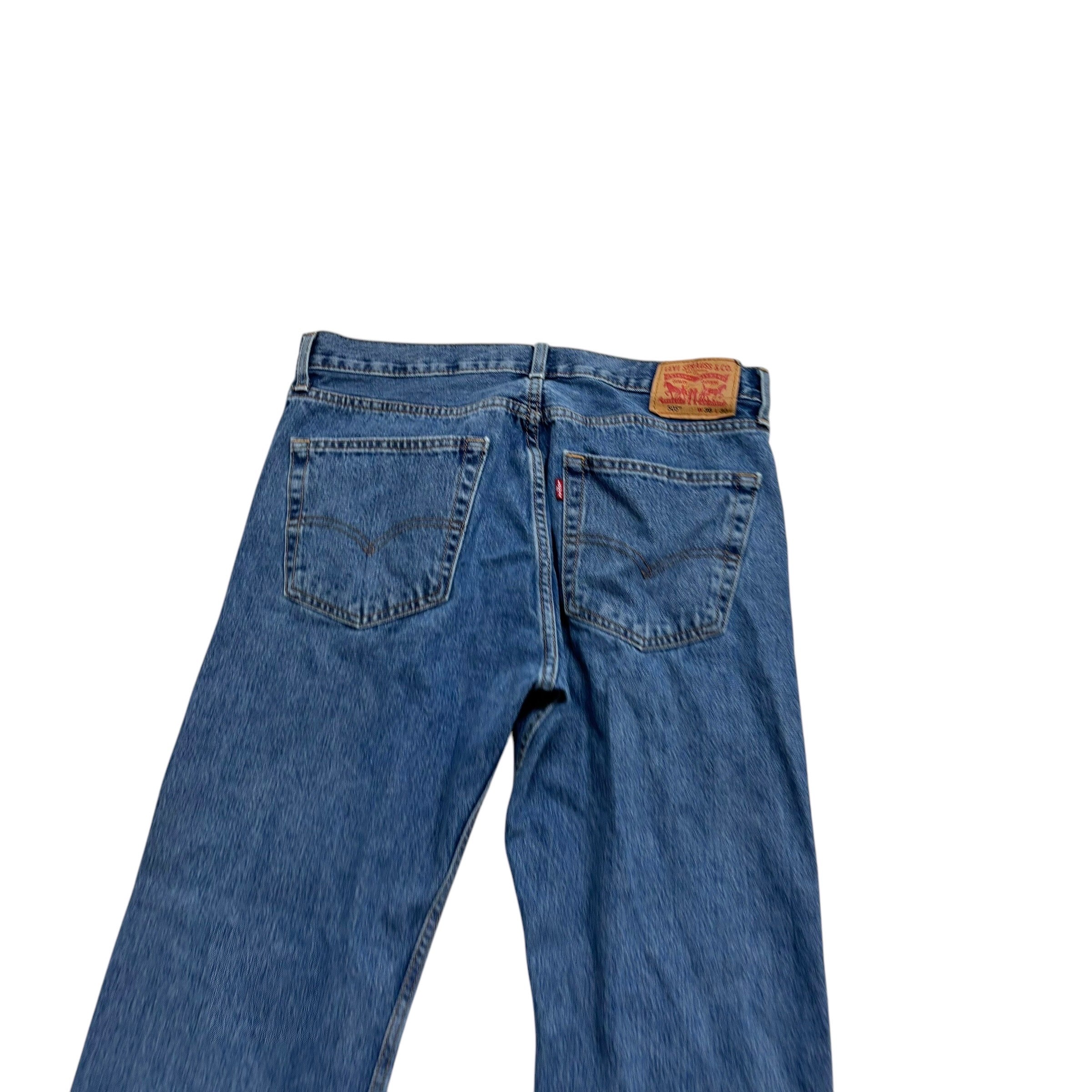 Levis 505 Jeans W36 L30 Mens Mid Blue Regular Straight Fit Denim