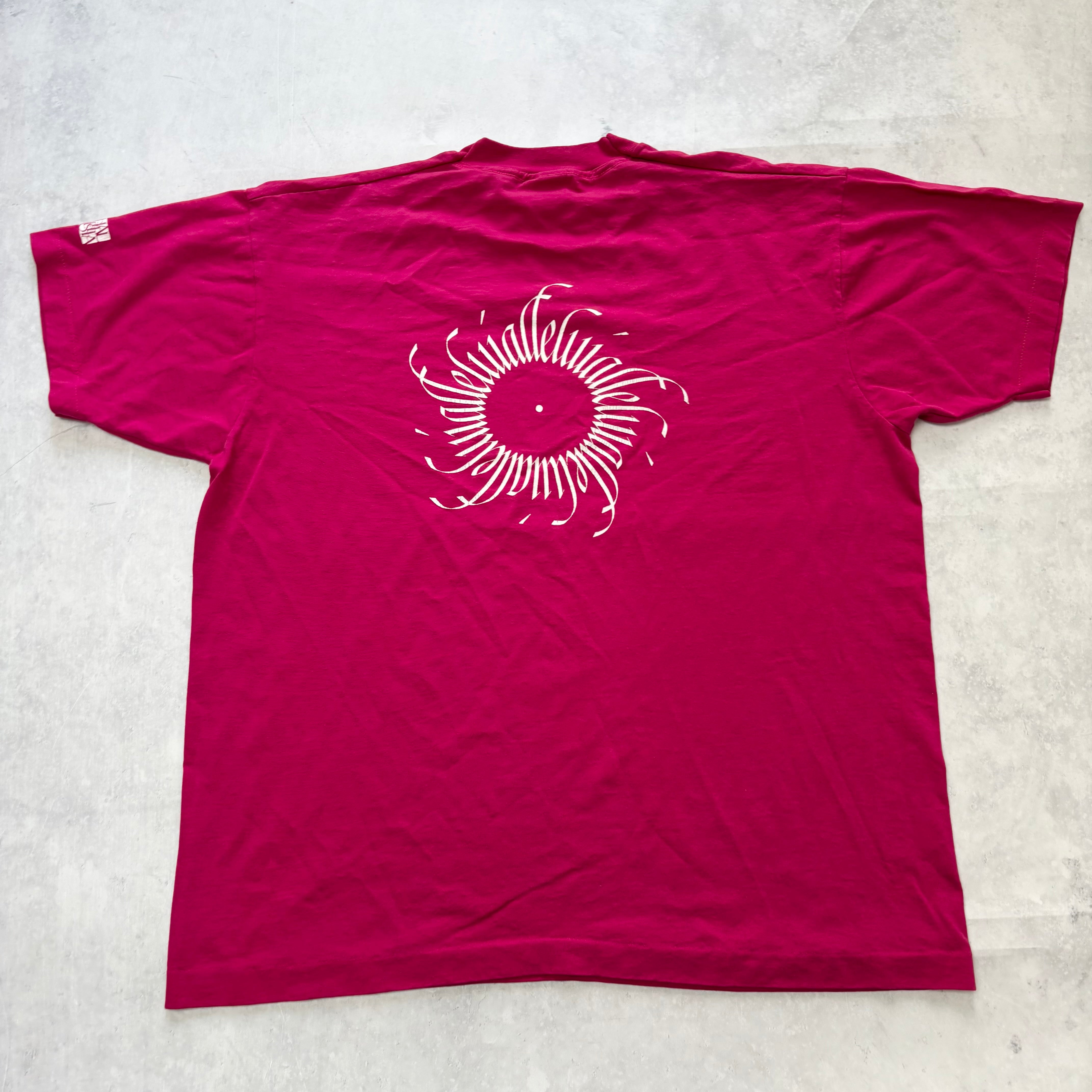 Vintage T Shirt Mens XL Pink Single Stitch Graphic Print 90s USA (E)