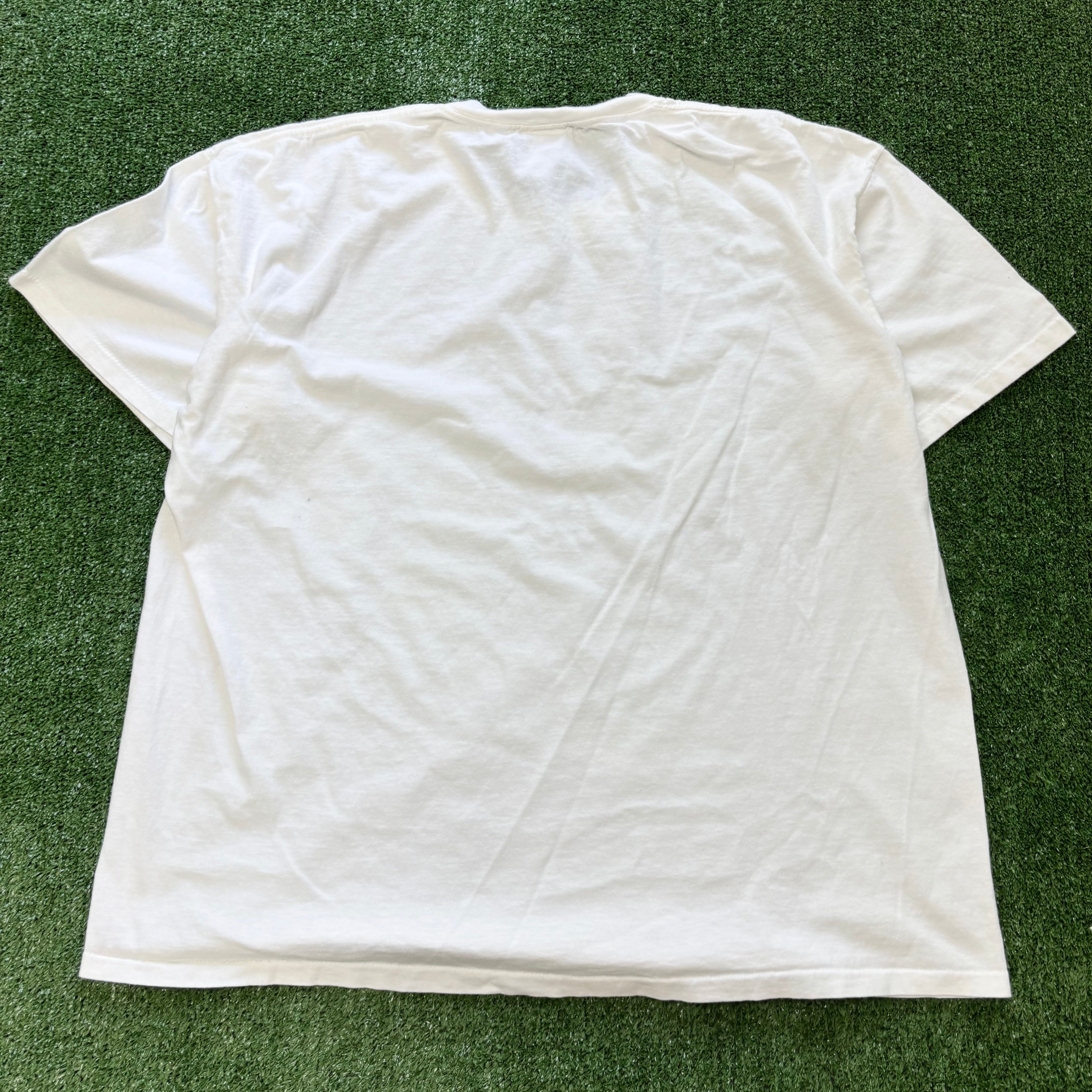 Vintage T Shirt Mens XXL White Single Stitch Graphic Print 90s USA (E)
