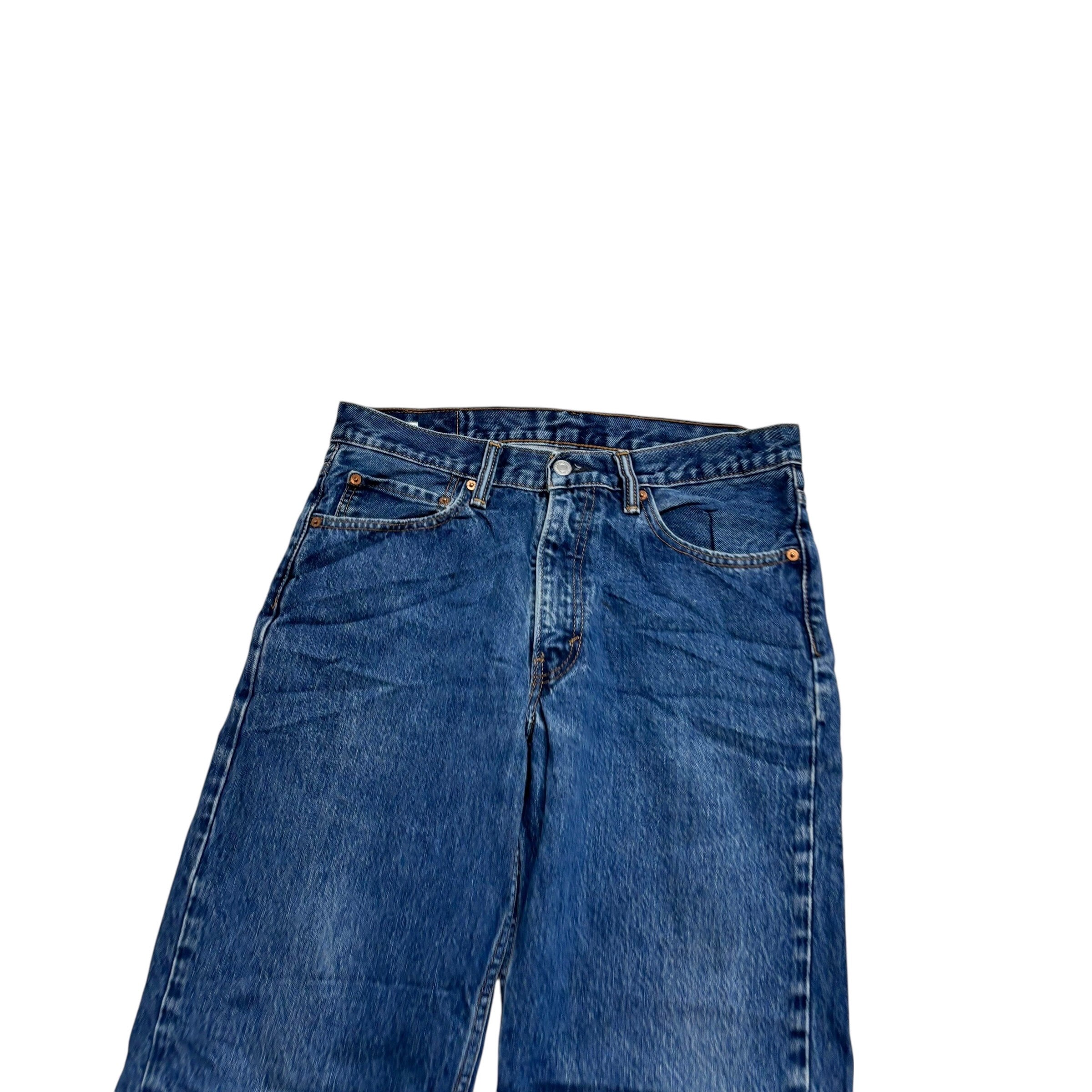 Levis 550 Jeans W33 L34 Mens Mid Blue Baggy Relaxed Straight Fit Denim