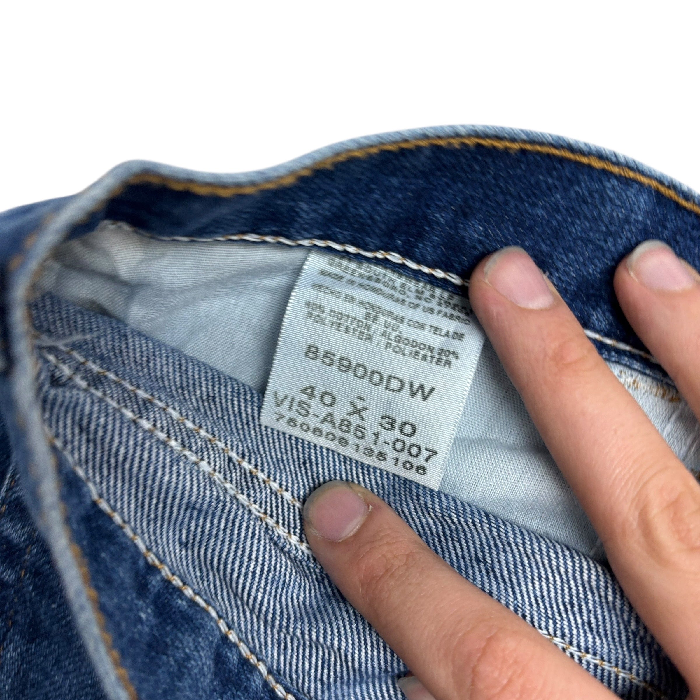 Wrangler Jeans W40 L30 Mens Mid Blue Regular Straight Fit Vintage Denim (E)