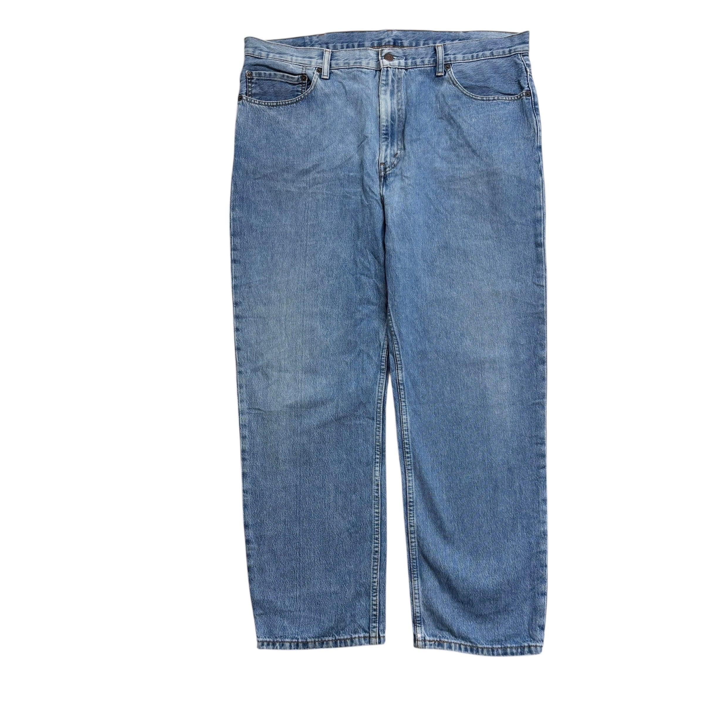 Levis 504 Jeans W40 L30 Mens Light Blue Regular Straight Fit Denim