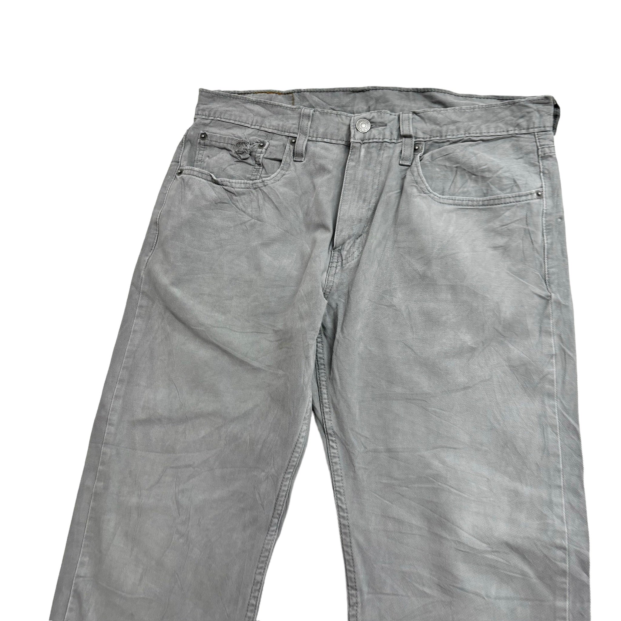 Levis 502 Trousers W32 L30 Mens Grey Regular Tapered Fit Stretch Cotton Pants