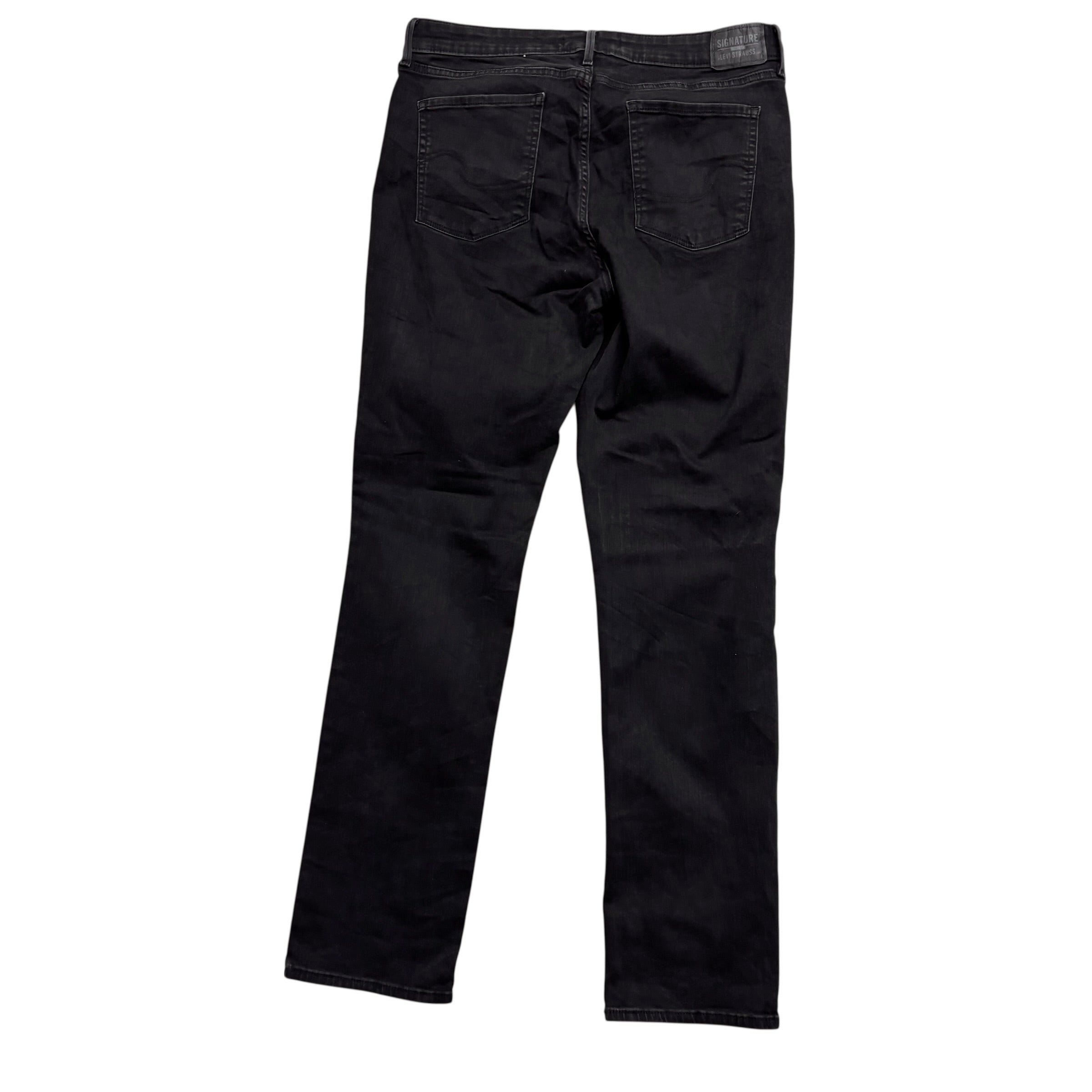 Levis Signature Jeans W33 L34 Womens Shaping Straight Fit Black Stretch (E)