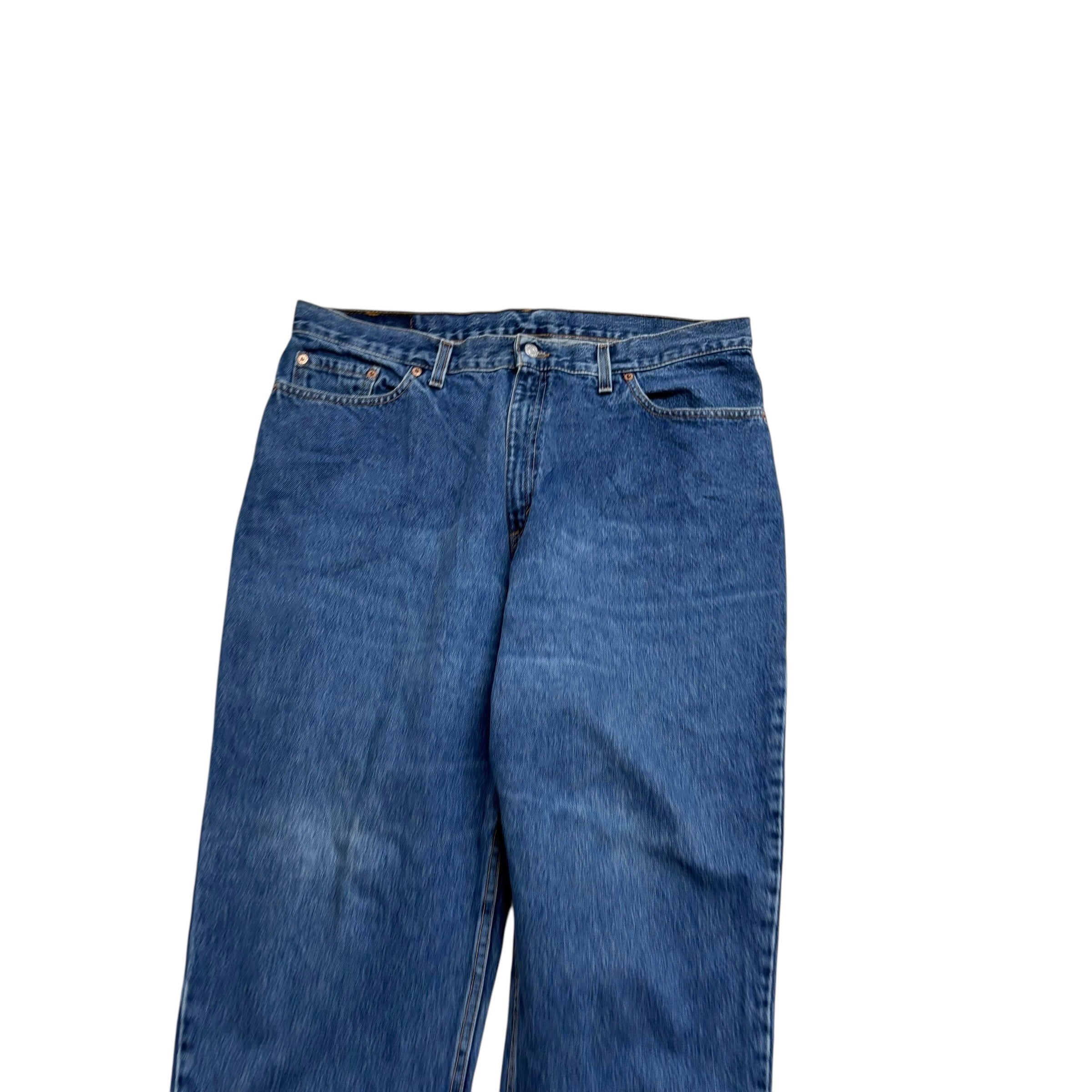 Levis 550 Jeans W38 L30 Womens Mid Blue Relaxed Tapered Fit Vintage